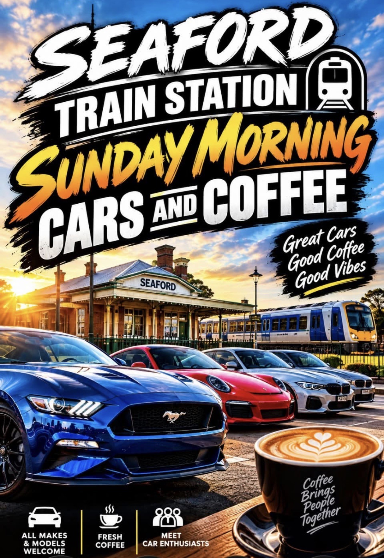 Seaford Sunday Mornings Cars & Coffee Meet-Up, Seaford, NY