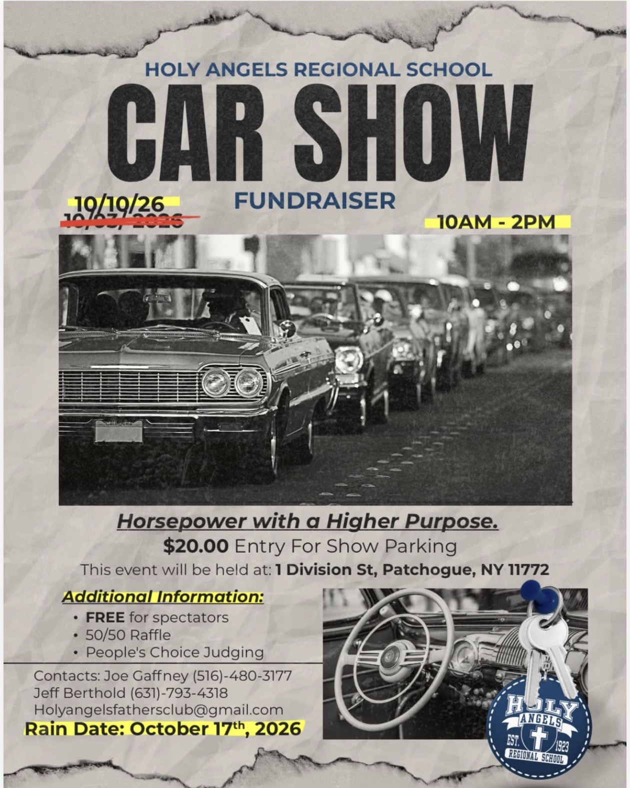 The Holy Angels Regional Car Show & Fundraiser, Patchogue, NY