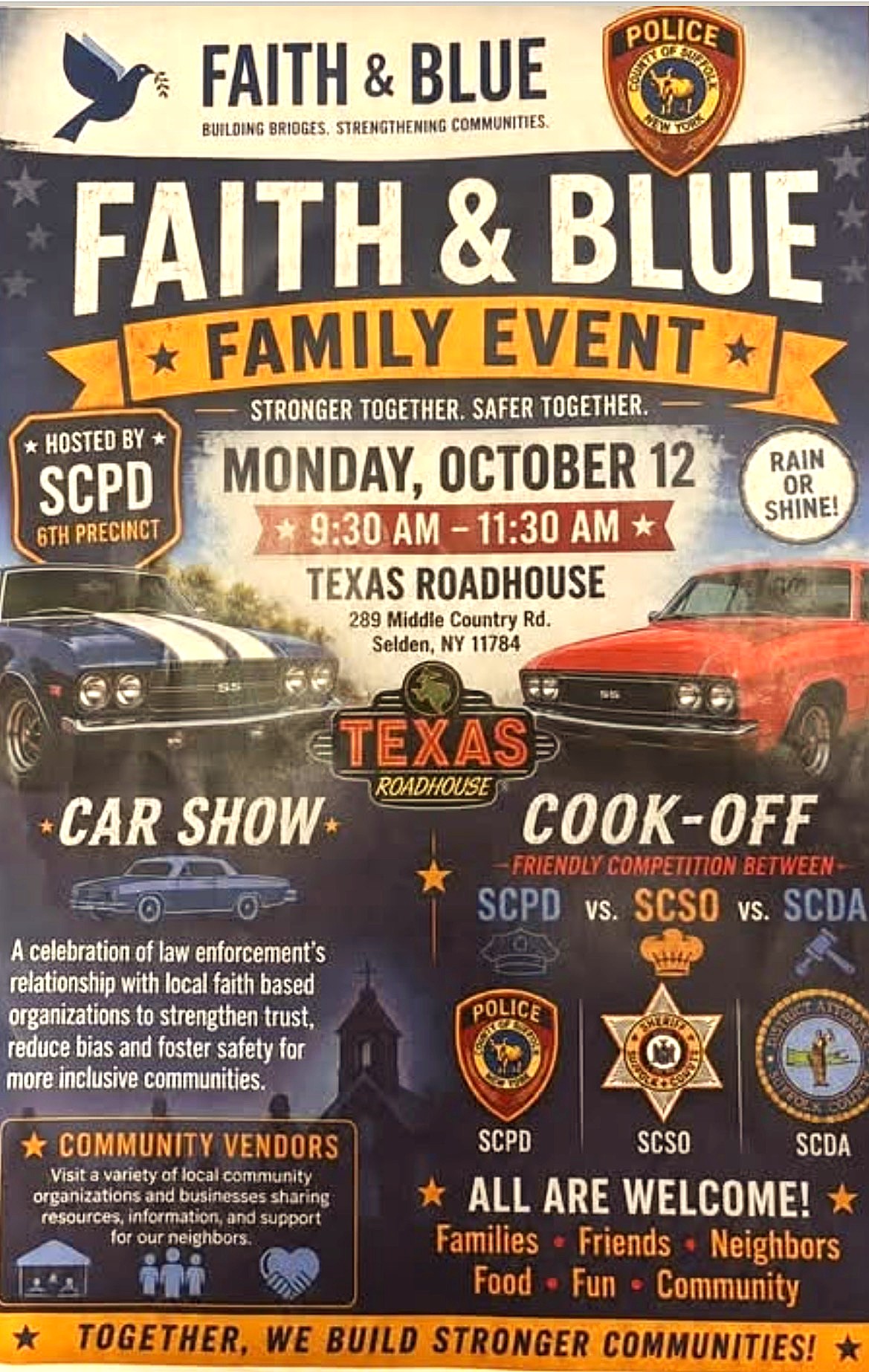 The Faith & Blue Family Event & Car Show, Selden, NY