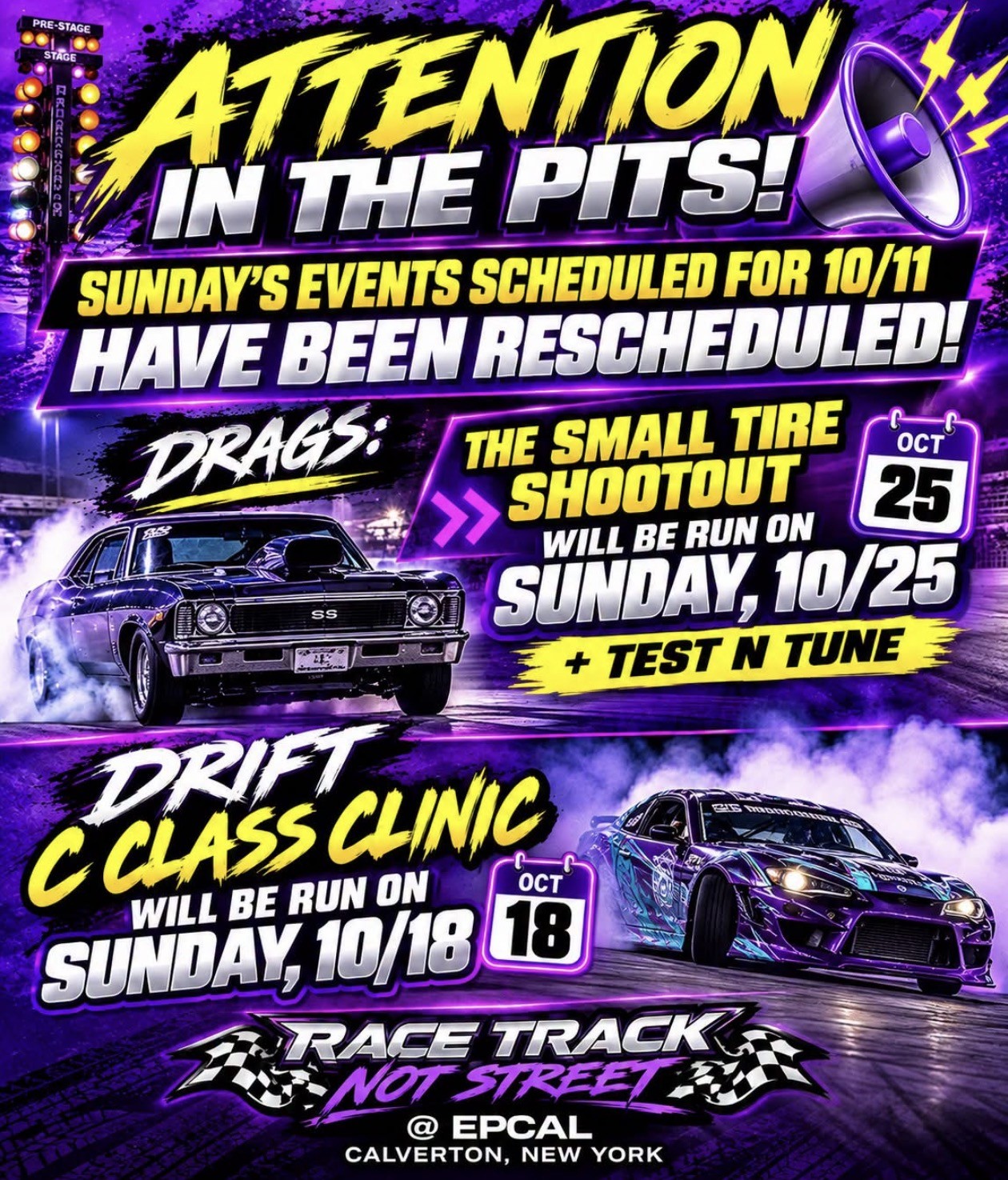 The EPCAL Drags The Small Tire Shootout Event & Show, Calverton, NY