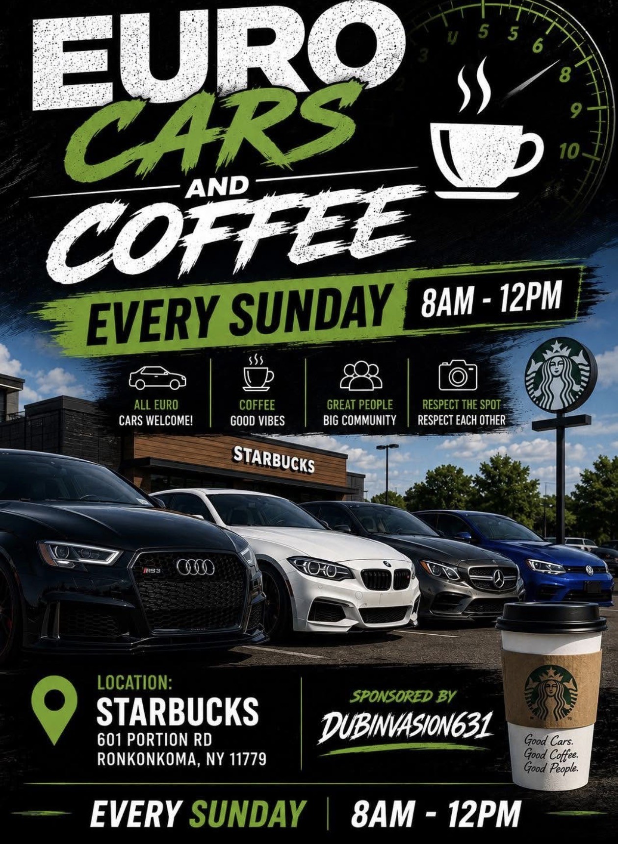 The Euro Cars & Coffee Meet-Up, Ronkonkoma, NY