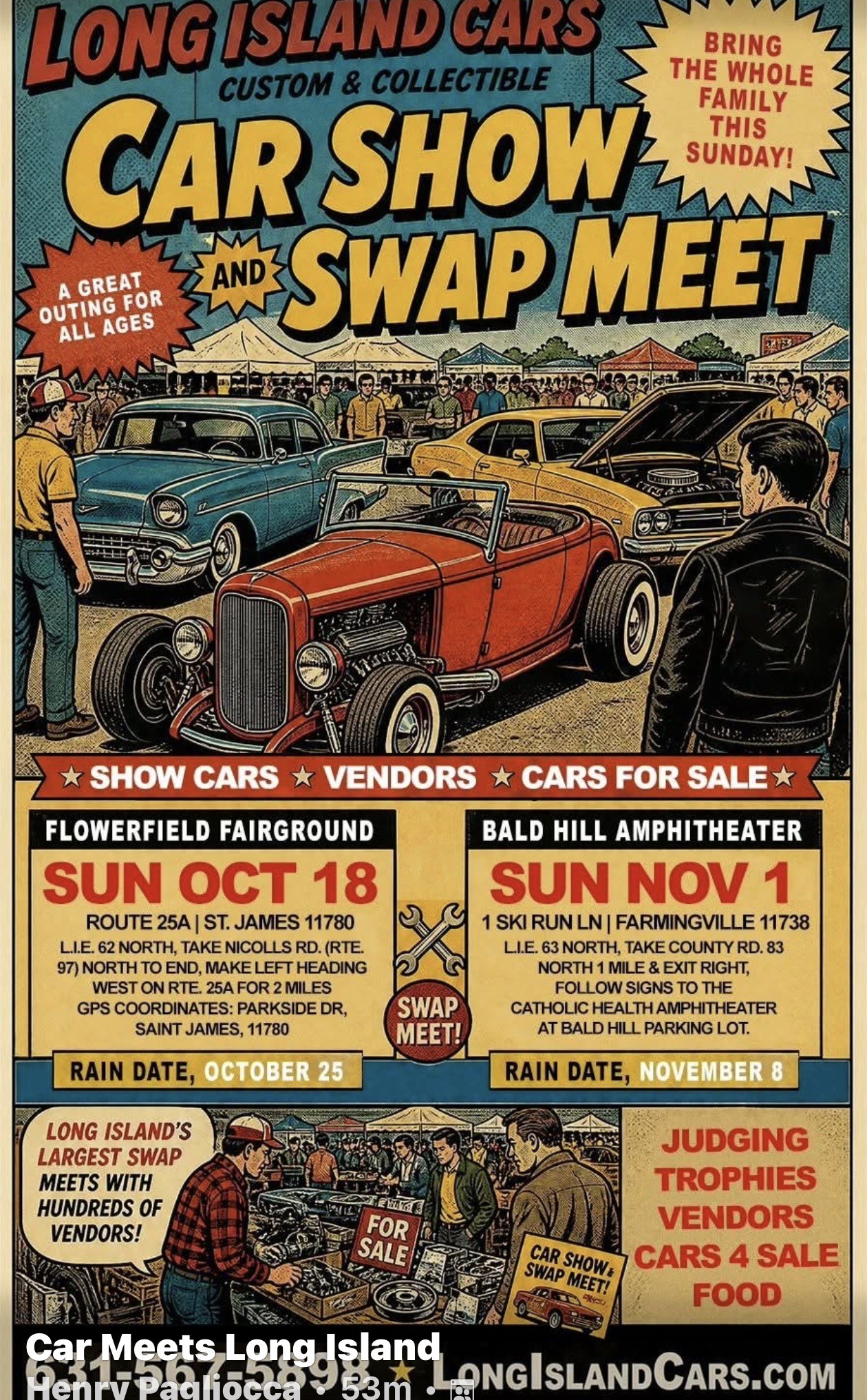 LI Cars Custom & Collectable Car Show & Swap Meet., Farmingville, NY