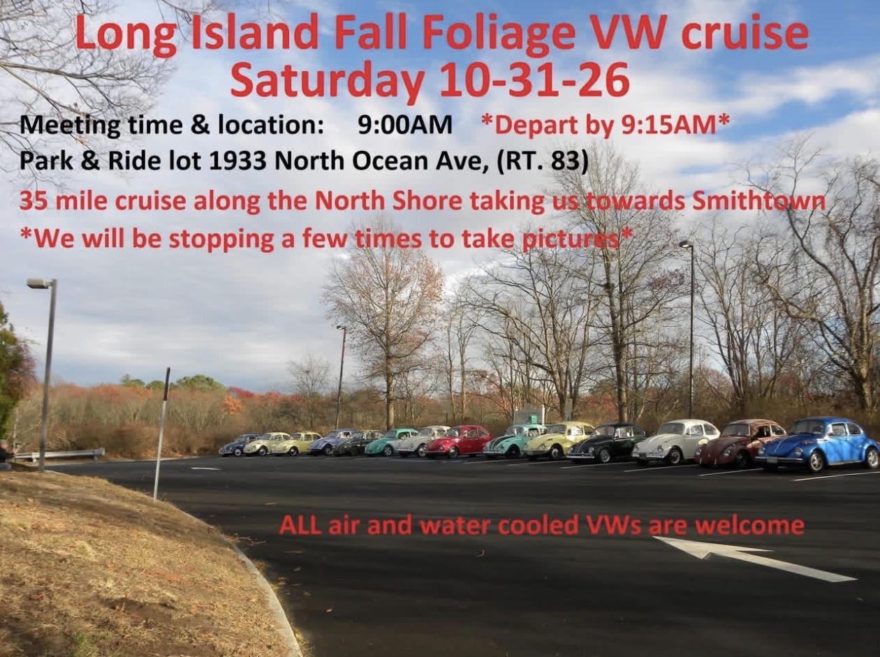 Riverhead Bay VW presents The LI Fall Foliage VW Cruise, Farmingville, NY
