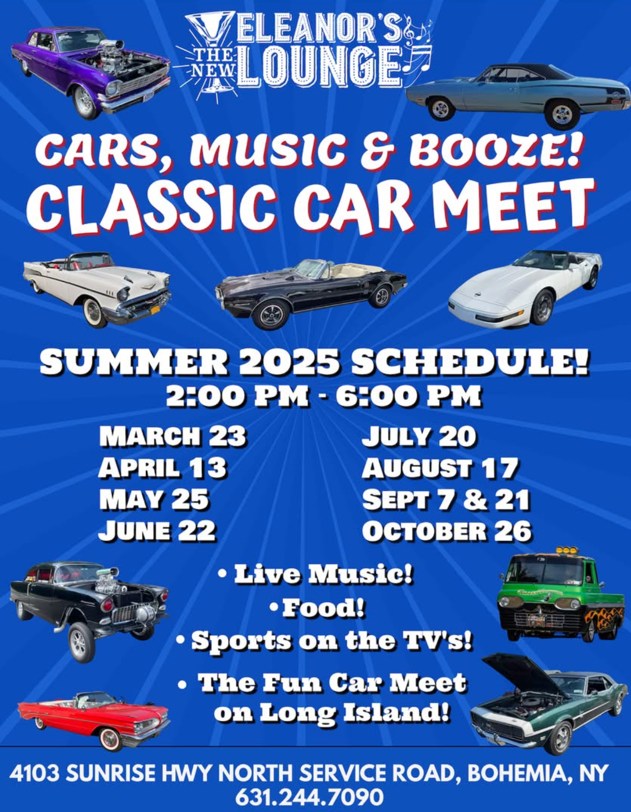 The New Eleanor’s Lounge Car Meet, Bohemia, NY
