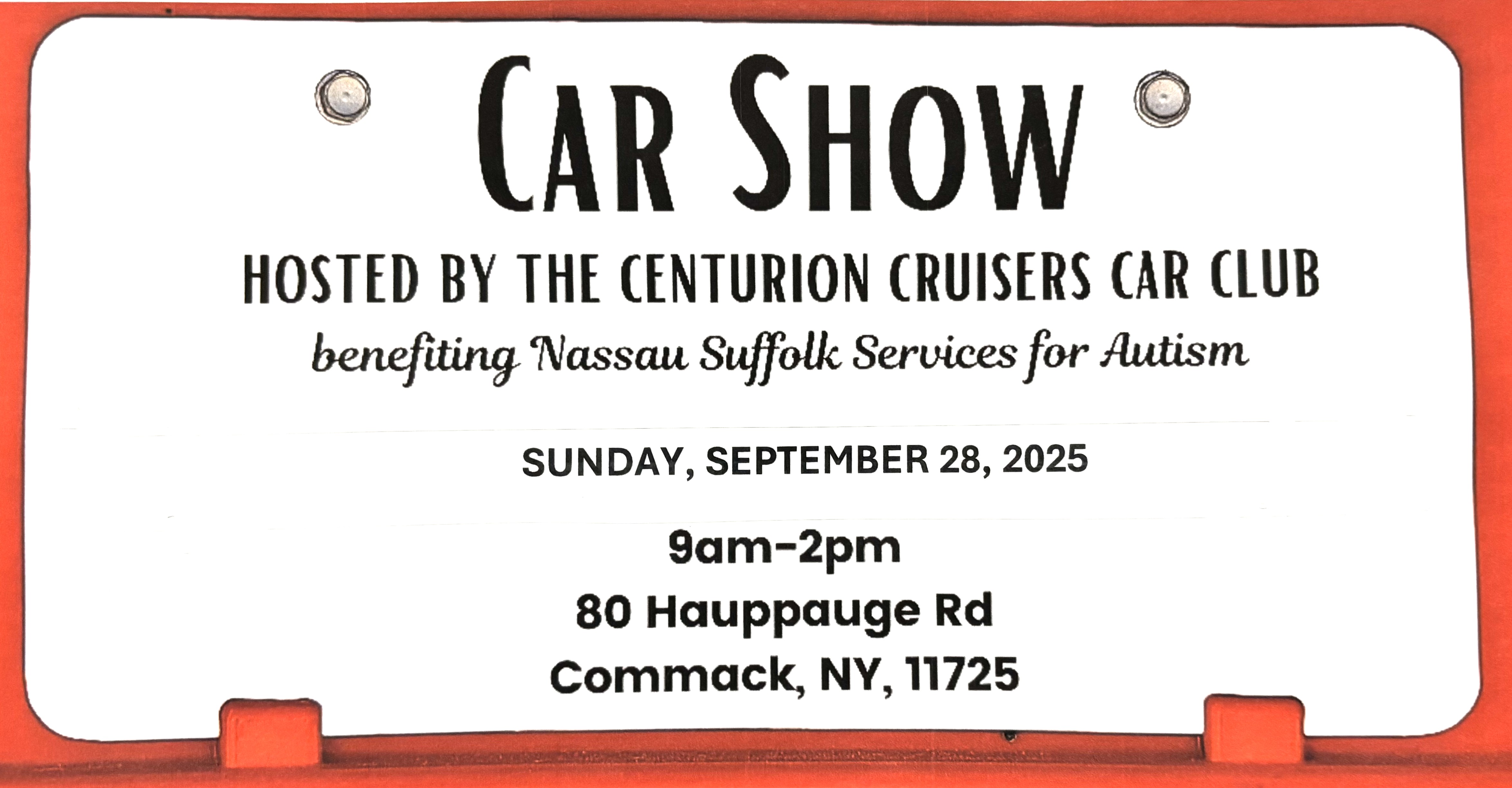Centurion Cruisers Car Club Car Show For Autism Fundraiser, Commack, NY