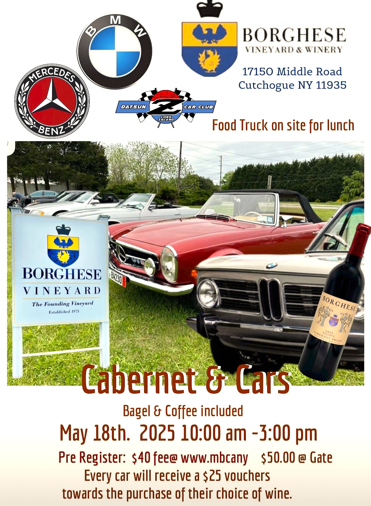Borghese Vineyards & Winery Cabernet & Cars Show, Cutchogue, NY