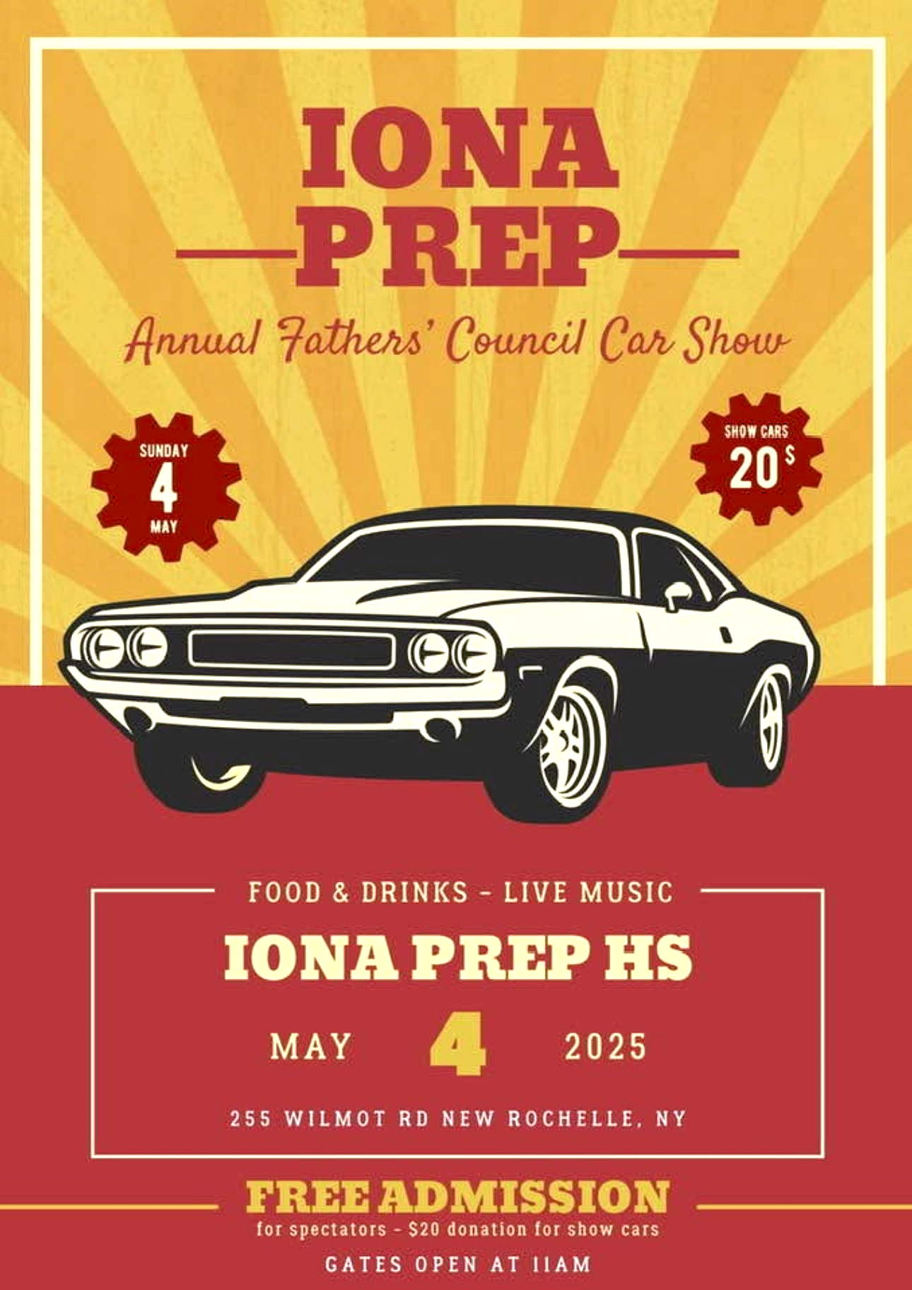 The Iona Prep Annual Father’s Council Car Show, New Rochelle, NY