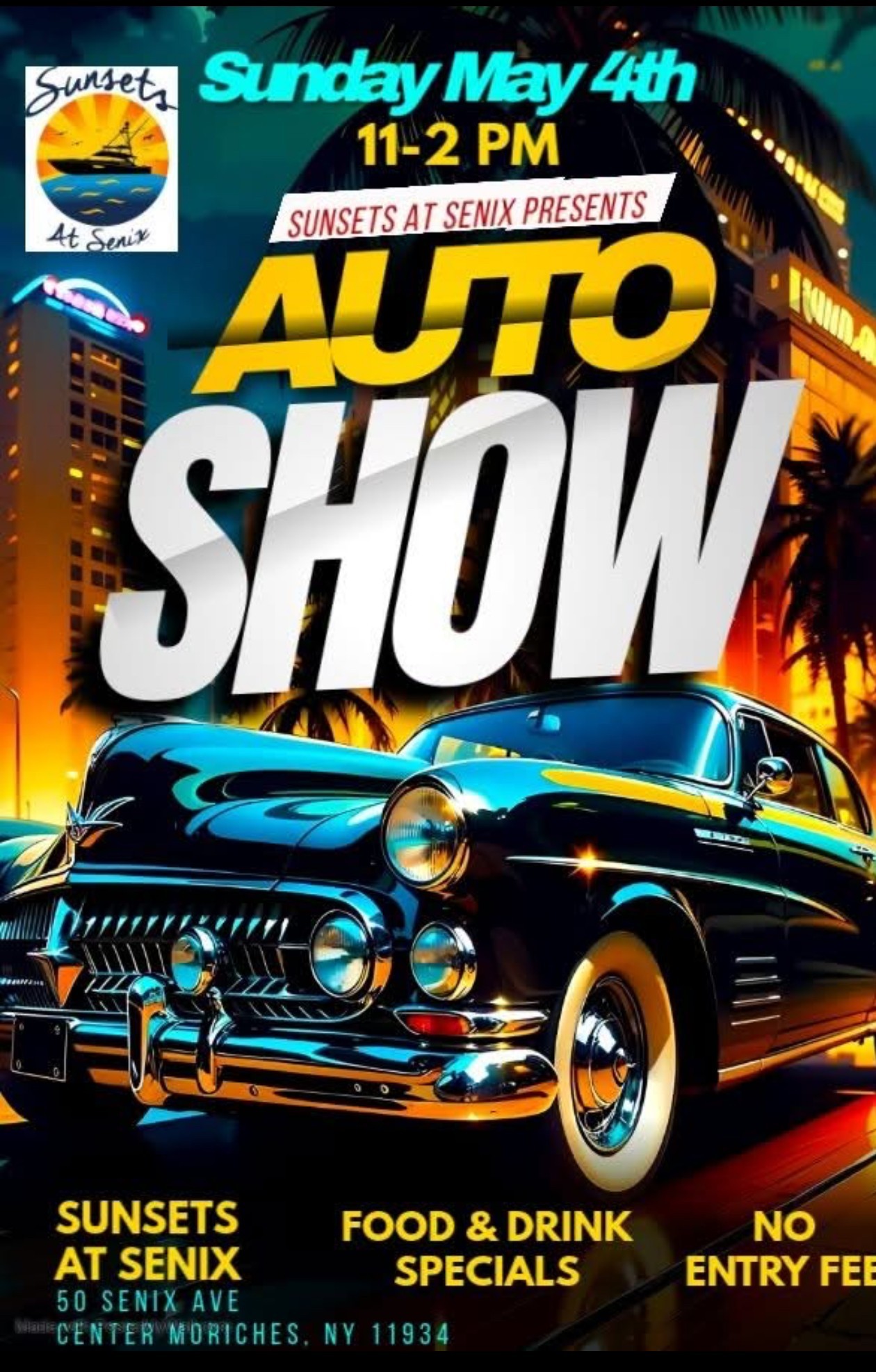 Sunsets At Senix Auto Show, Center Moriches, NY