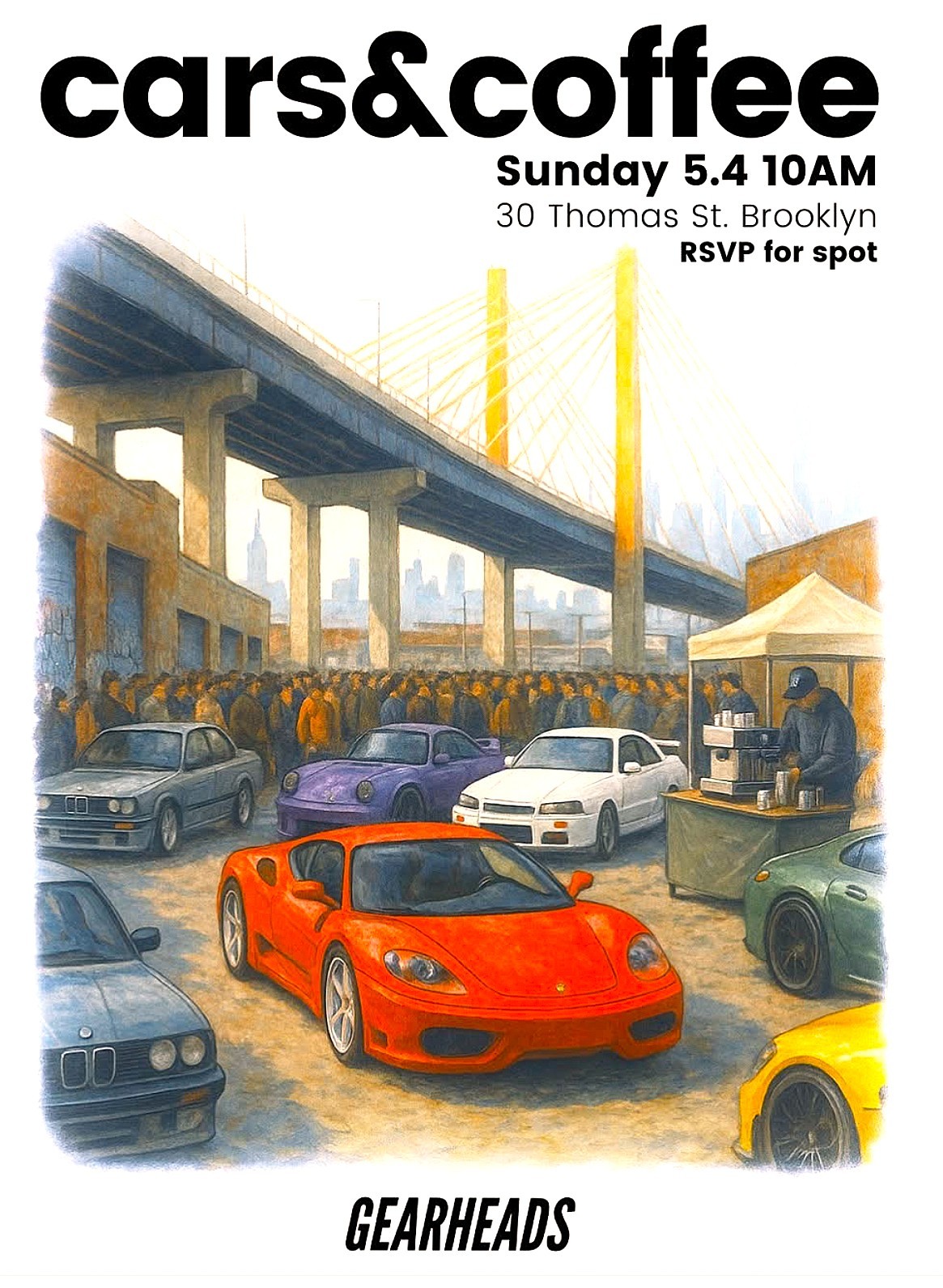 Gearheads Cars & Coffee Show, Brooklyn, NY