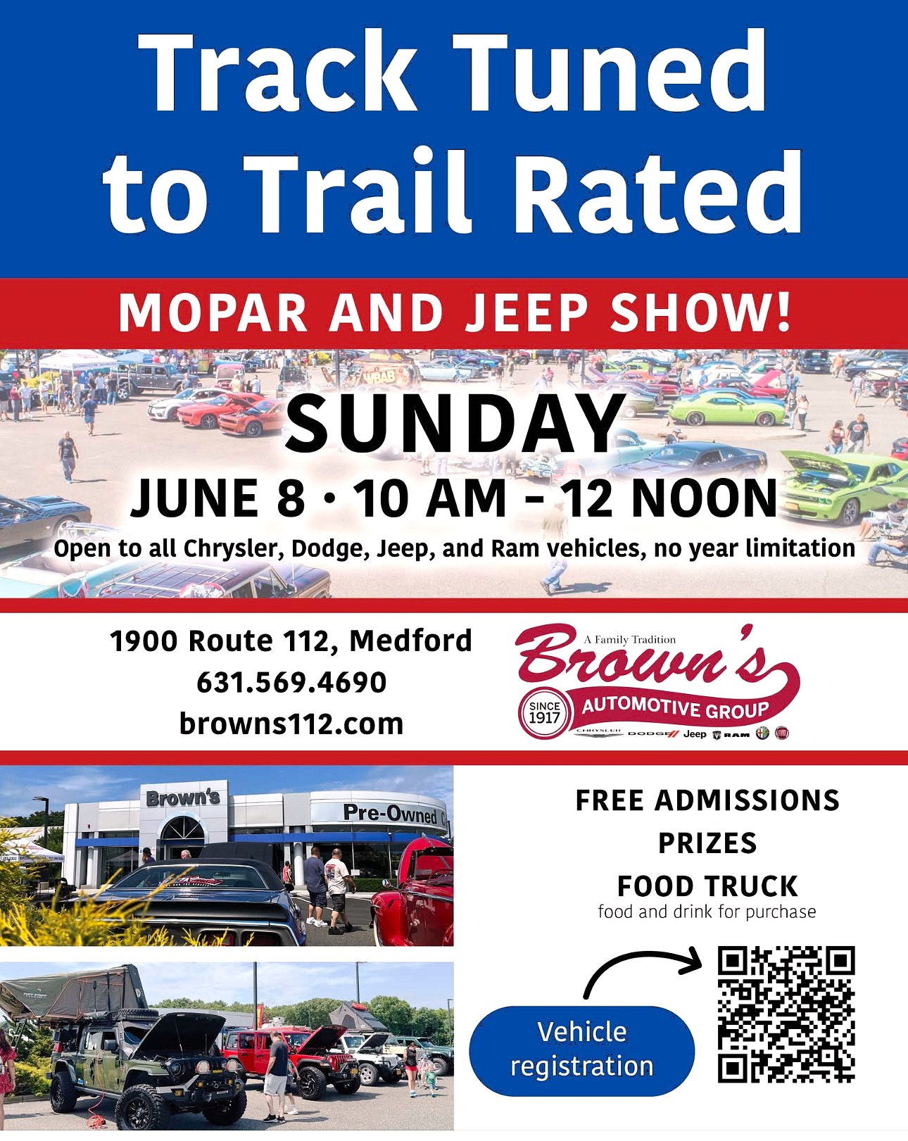 The Track Tuned To Trail Rated MOPAR & Jeep Show, Medford, NY