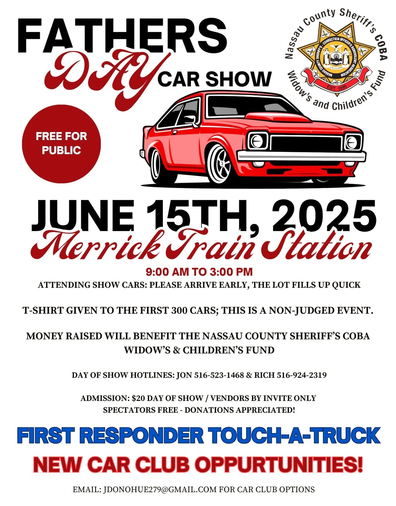  The Nassau County Sheriff’s COBA Father’s Day Car Show, Merrick, NY