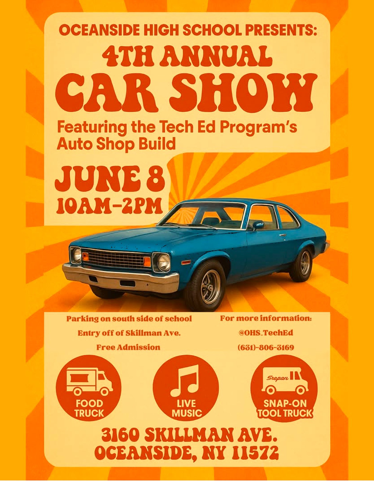 Oceanside High School 4th Annual Car Show, Oceanside, NY