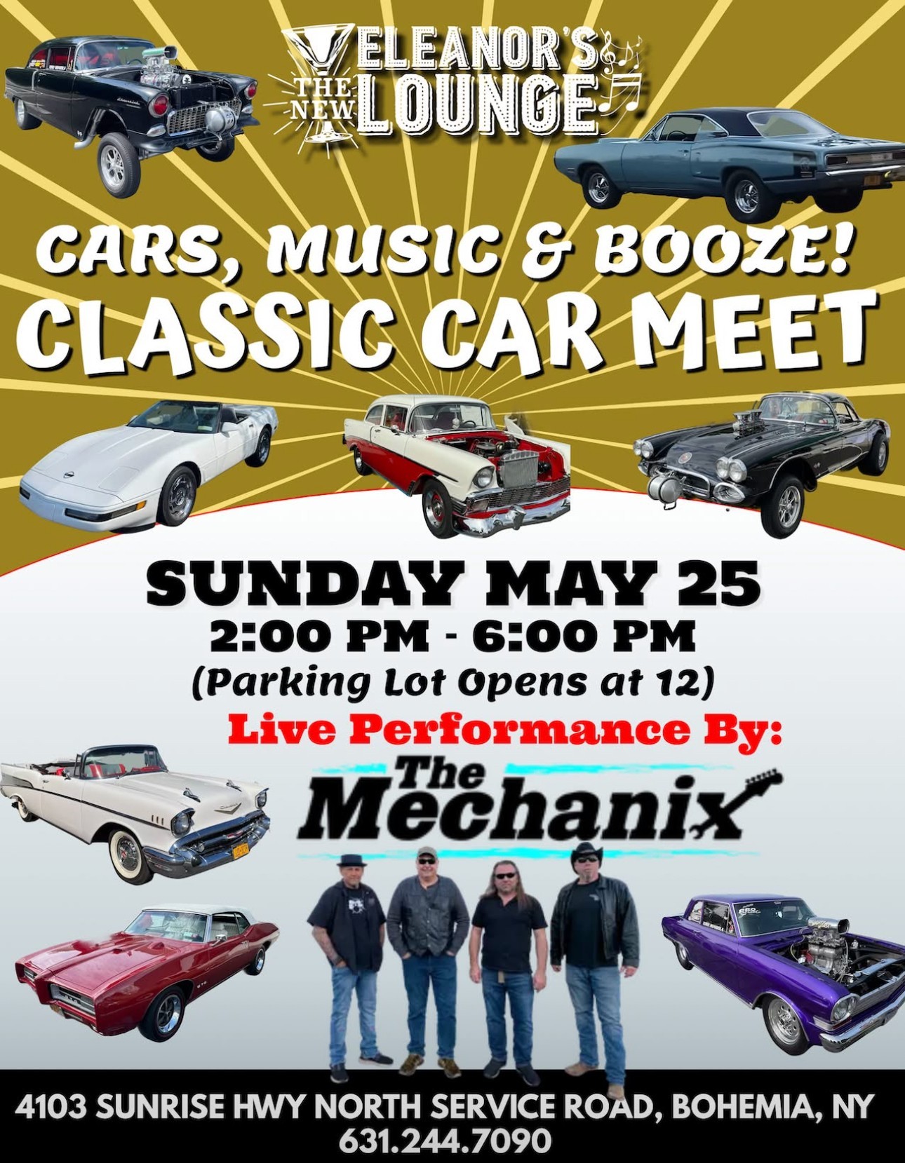 Classic Car Meet at The New Eleanor’s Lounge, Bohemia, NY