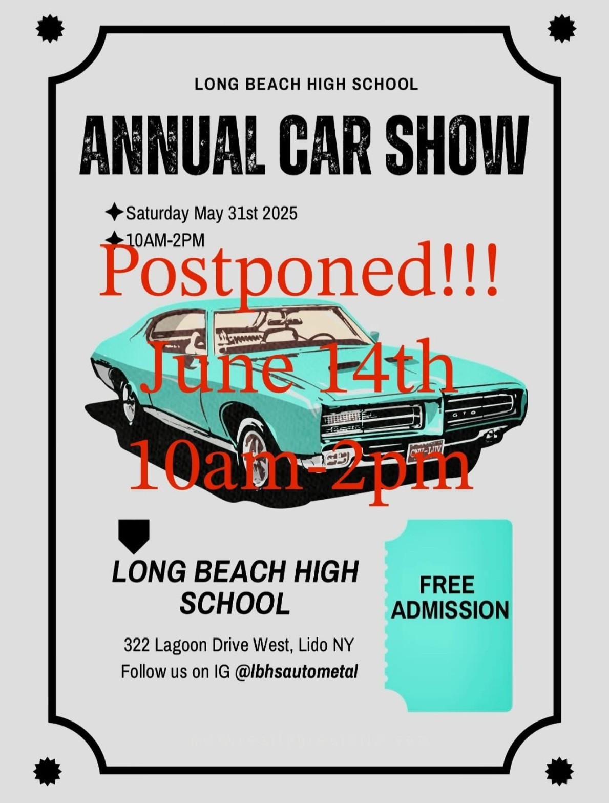 Long Beach High School Annual Car Show, Long Beach, NY