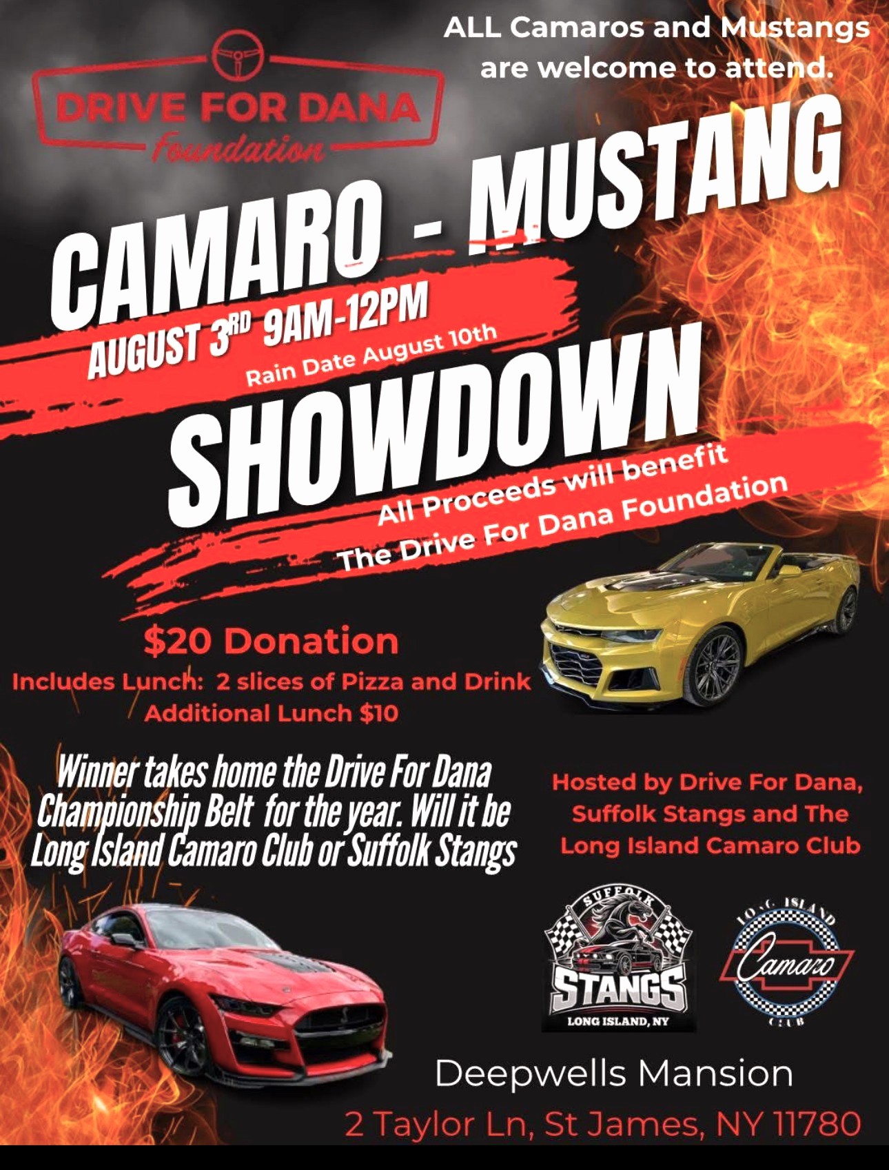 Drive For Dana Camaro-Mustang Showdown, St. James, NY