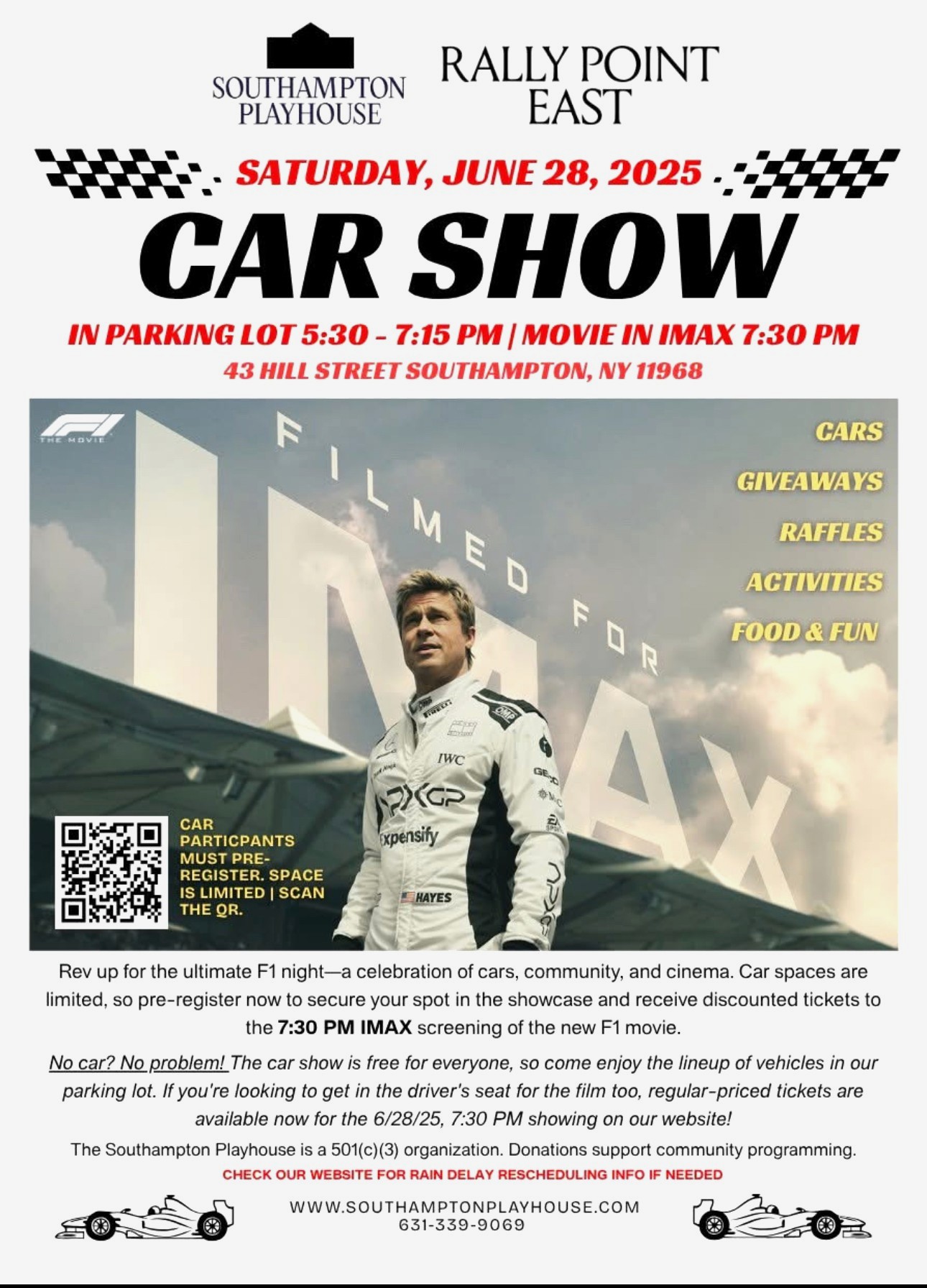 Southampton Playhouse & Rally Point East Car Show & Movie, Southampton, NY