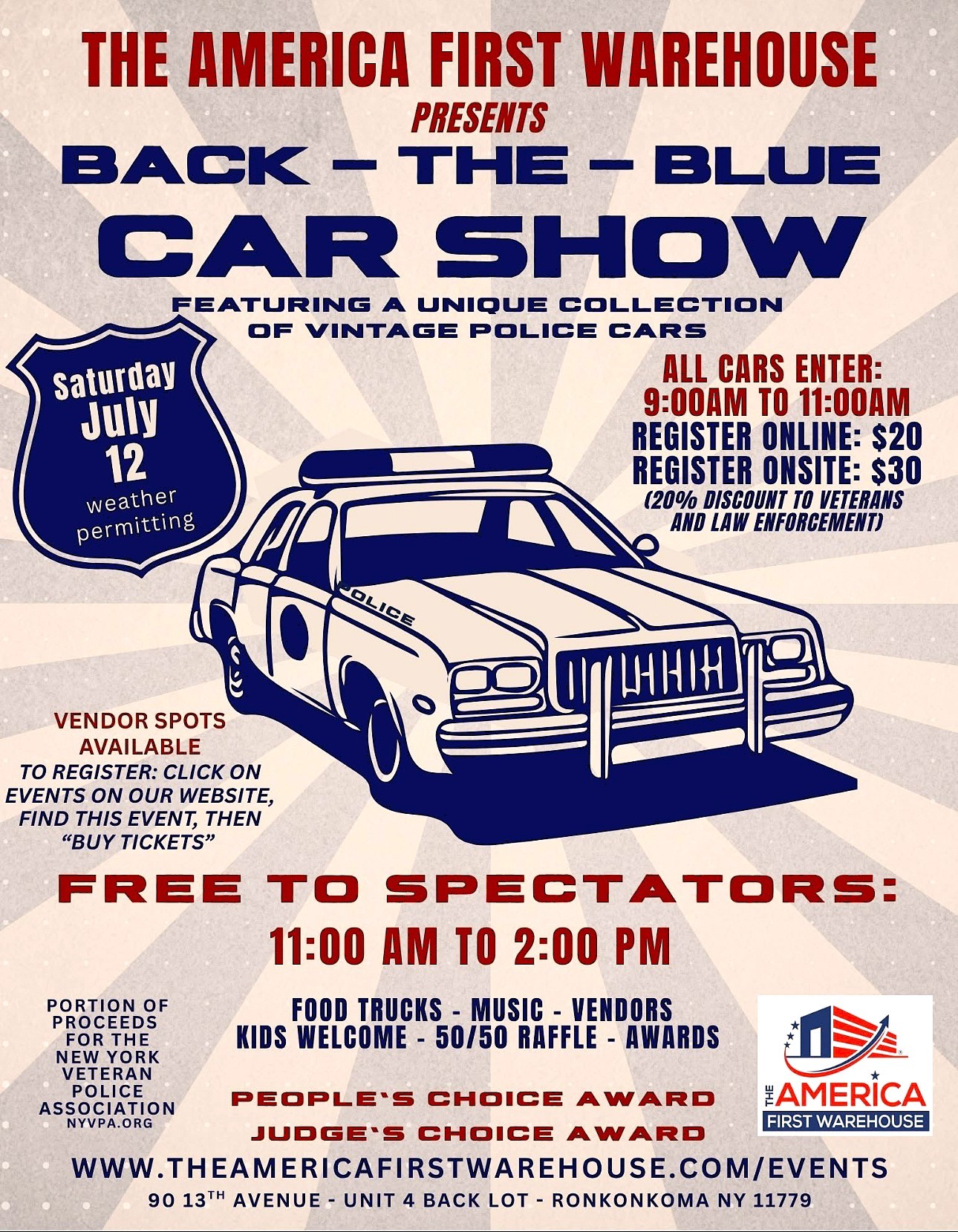AFW Back The Blue Car Show, Ronkonkoma, NY