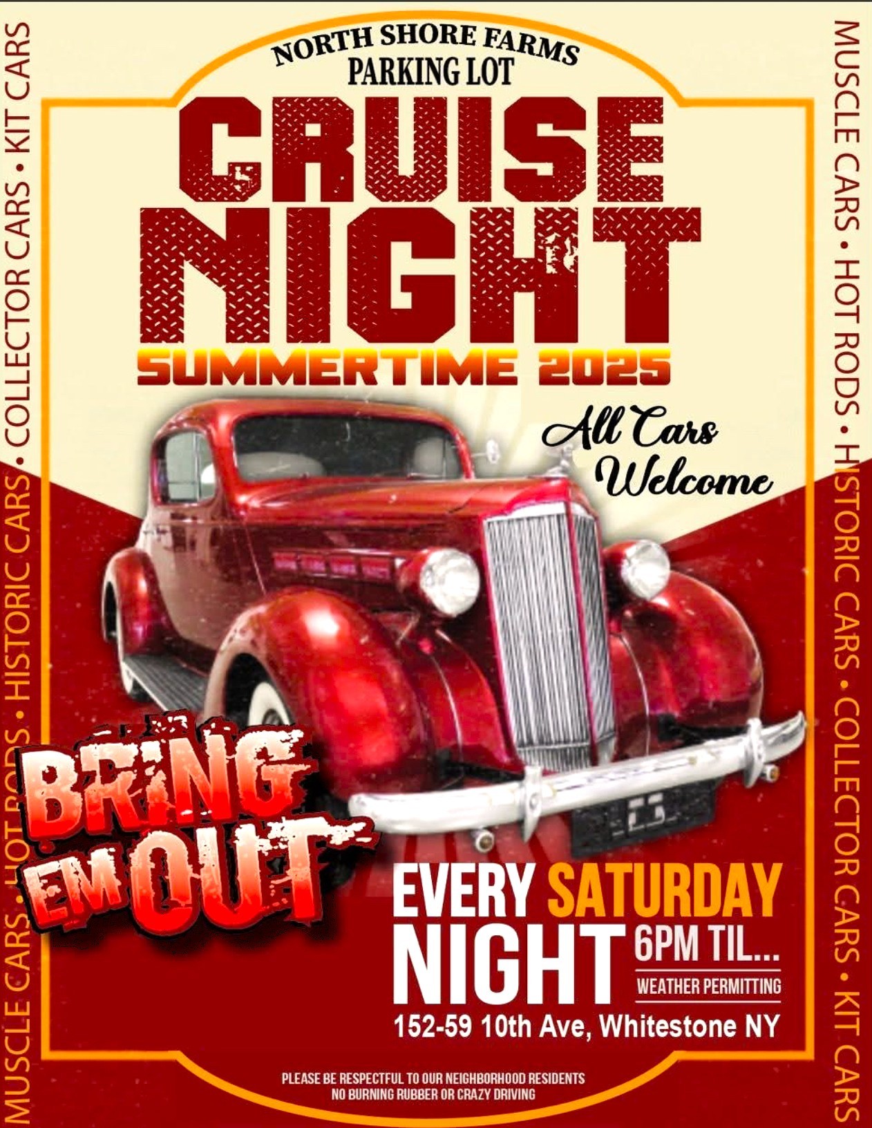 North Shore Farms Cruise Night & Car Meet. Whitestone, NY