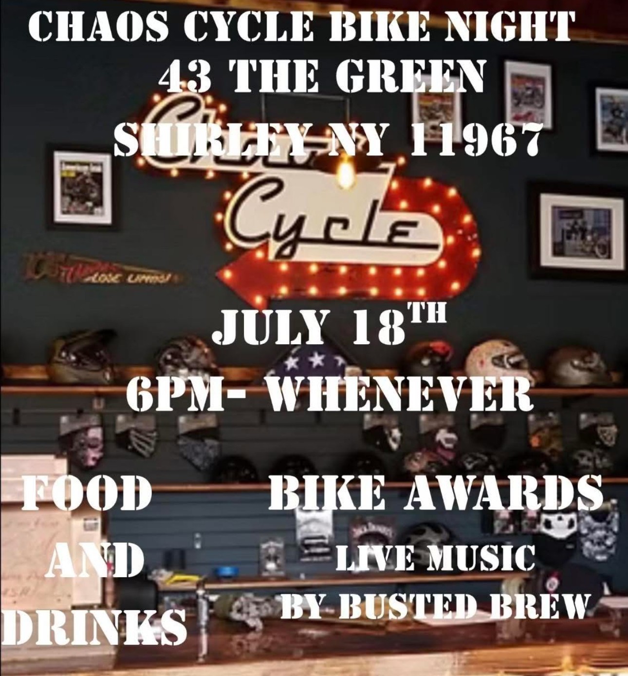 Chaos Cycle Bike Night, Shirley, NY