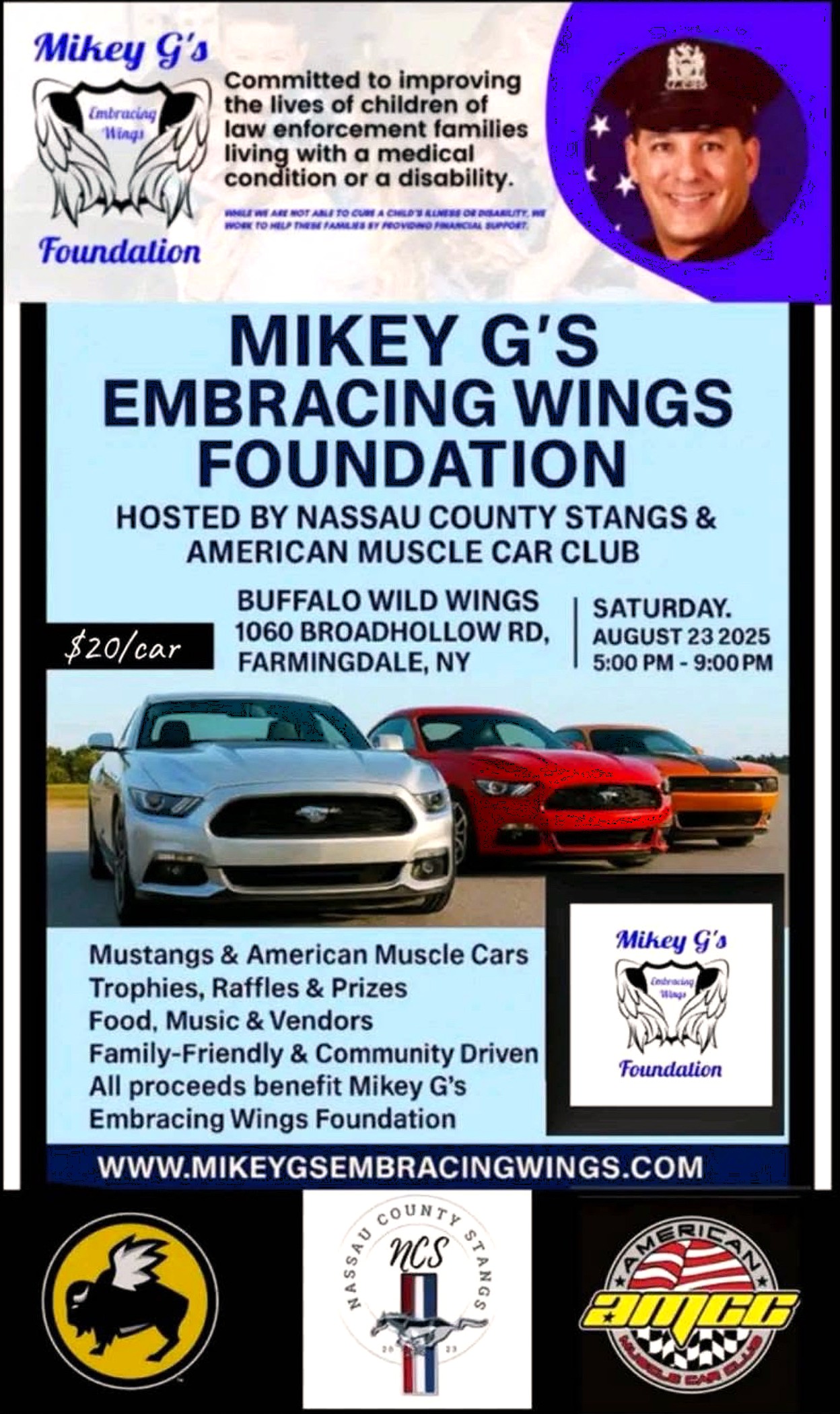Mikey G’s Embracing Wings Foundation Car Show, Farmingdale, NY