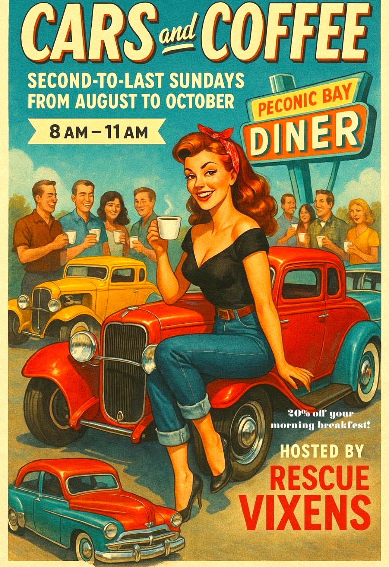 The Rescue Vixens Cars & Coffee Car Meet-Up, Riverhead, NY