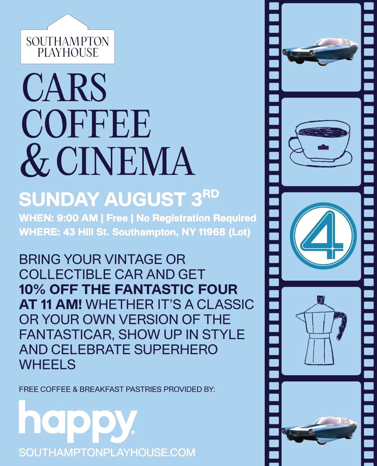 Southampton Cinema Cars Coffee & Cinema, Southampton, NY