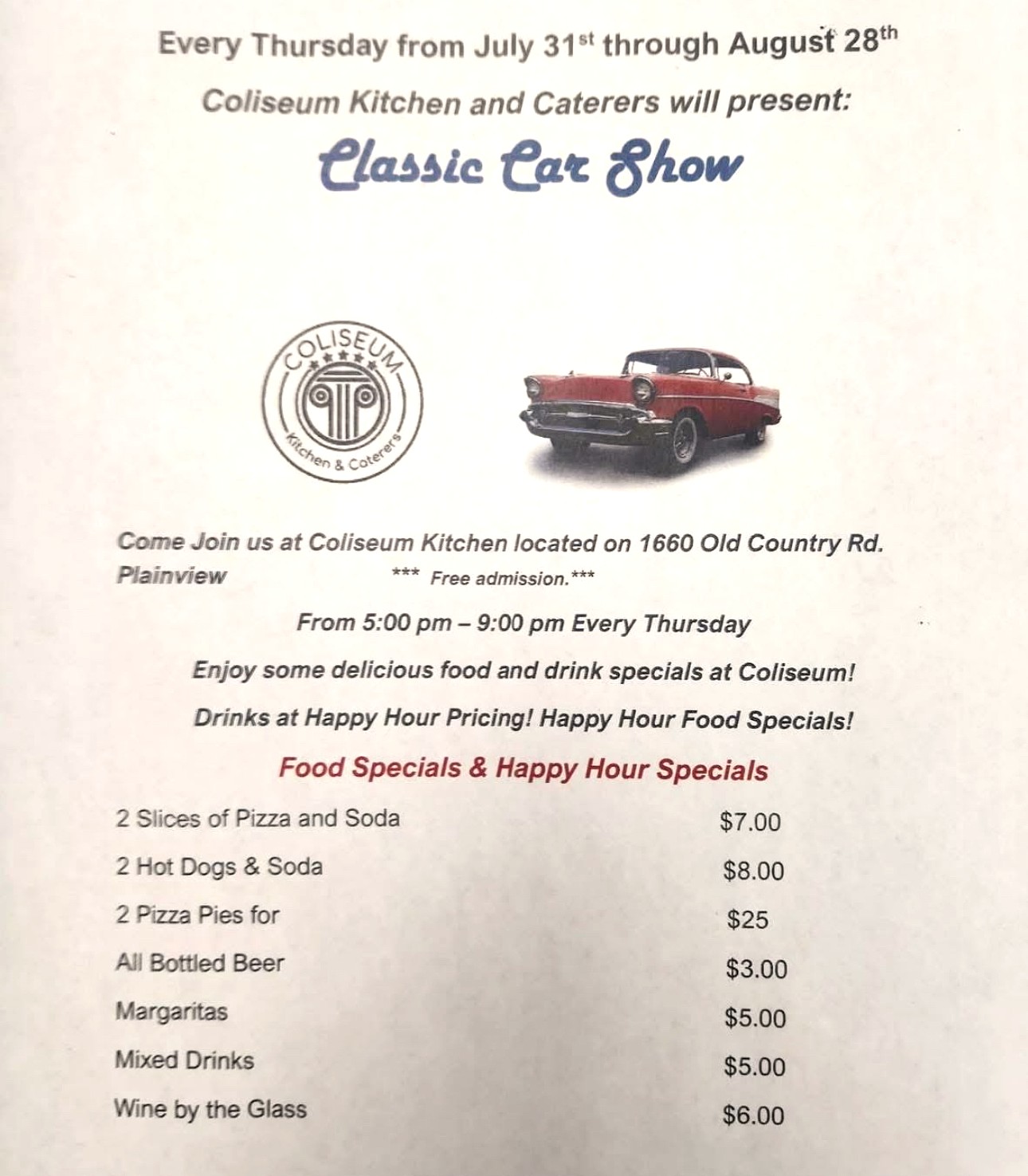 Coliseum Kitchen Classic Car Show, Plainview, NY