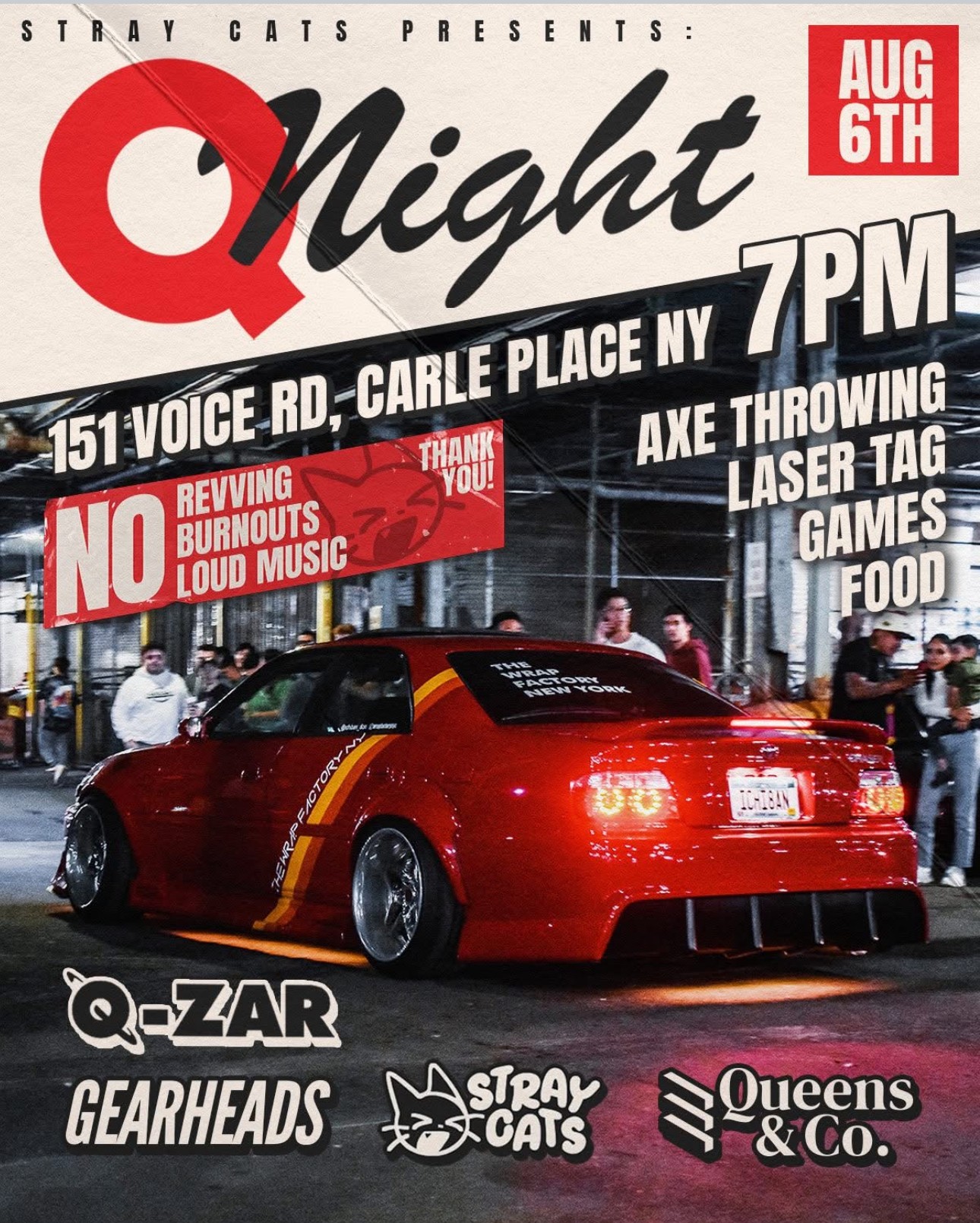 Stray Cats Q Night Car Meet, Carle Place, NY