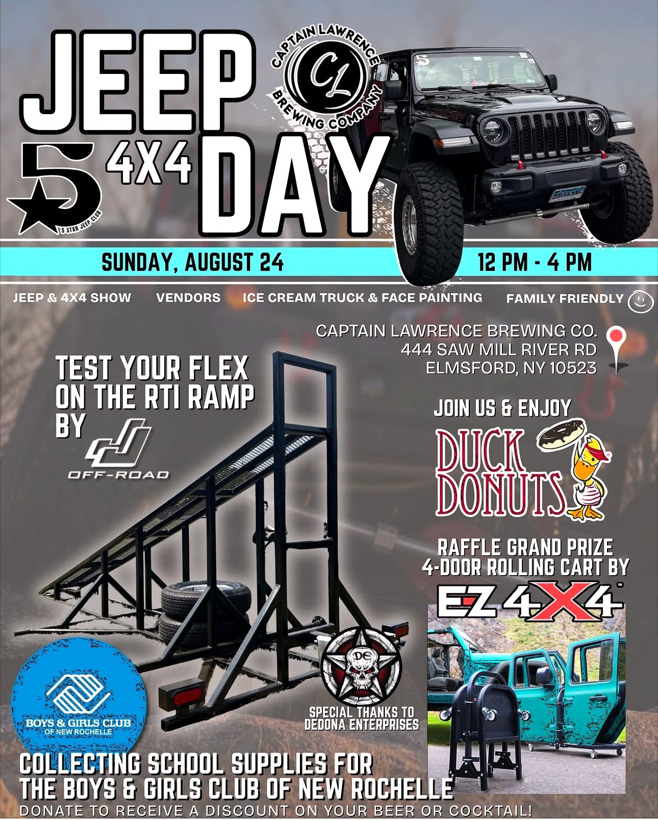 Captain Lawrence Brewing CO. Jeep 4X4 Day. Elmsford, NY