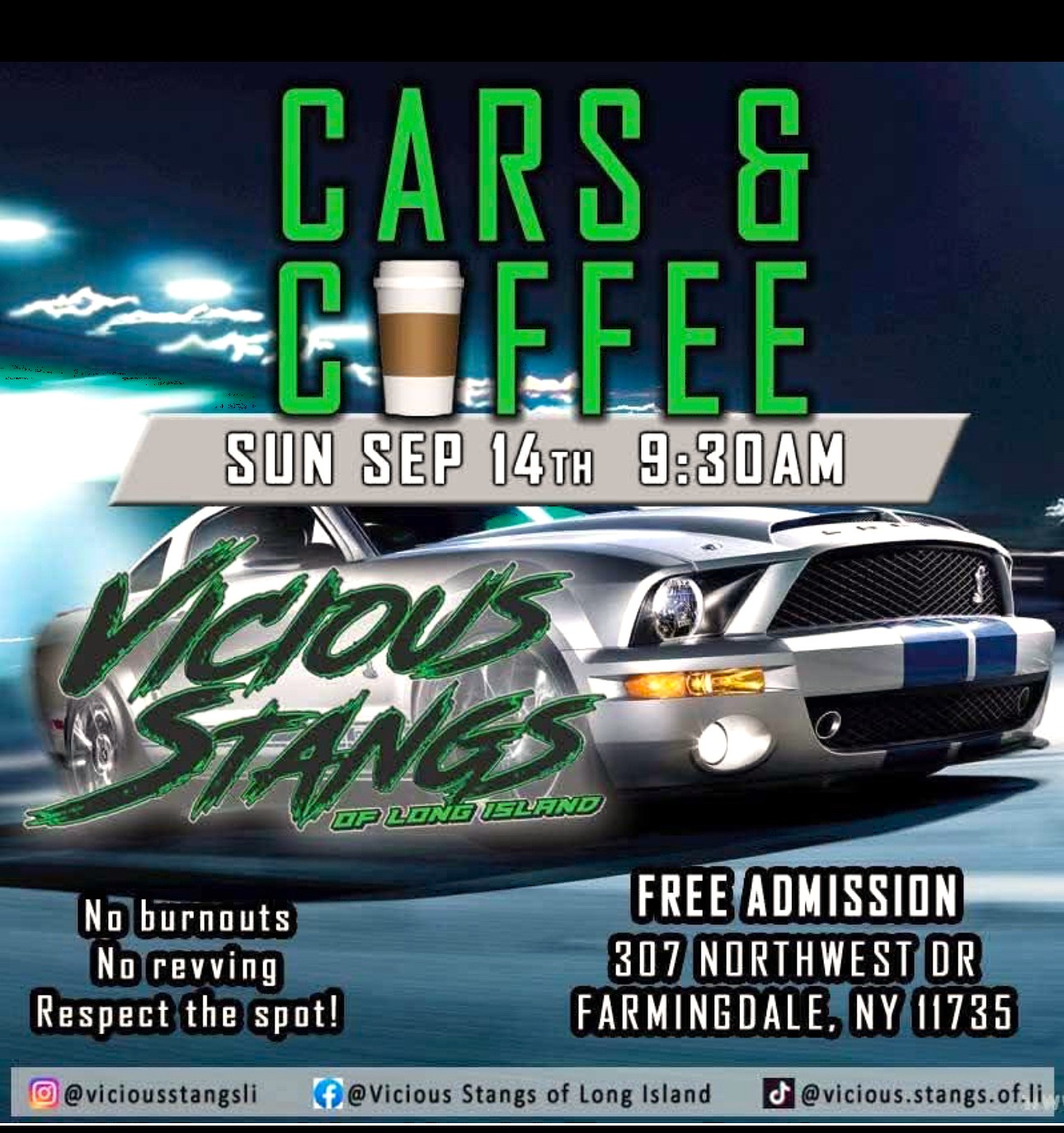 Vicious Stangs of LI Cars & Coffee Meet-Up, Farmingdale, NY