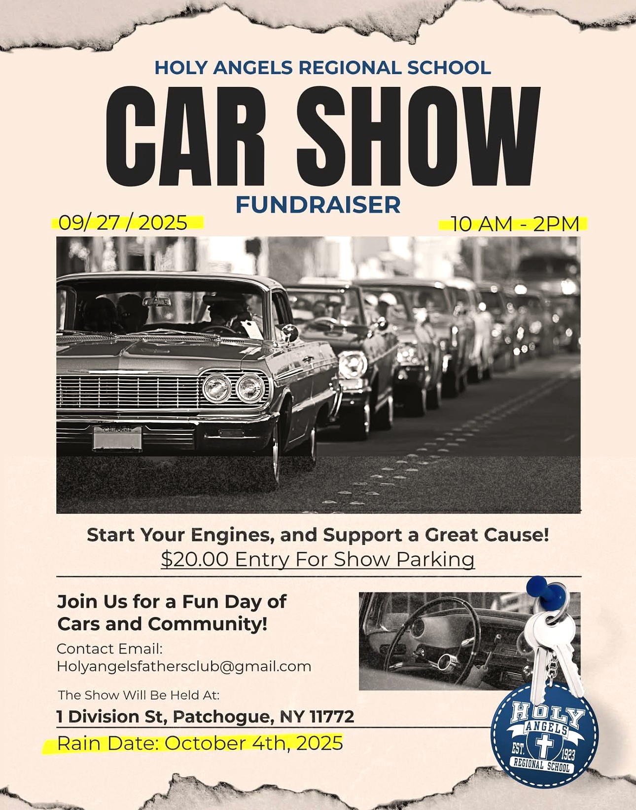 Holy Angel Regional School Car Show Fundraiser, Patchogue, NY