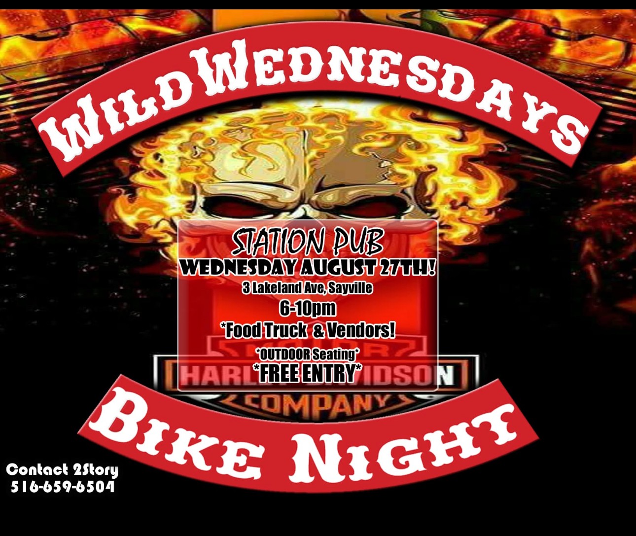 Wild Wednesdays Bike Night at the Station Pub, Sayville, NY