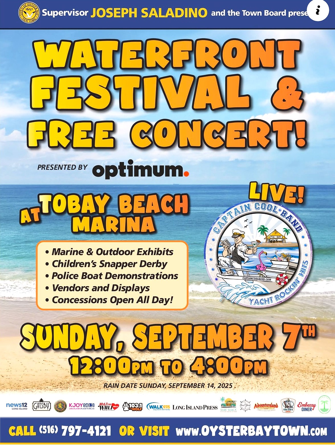 The Waterfront Festival & Free Concert, Tobay Beach, NY