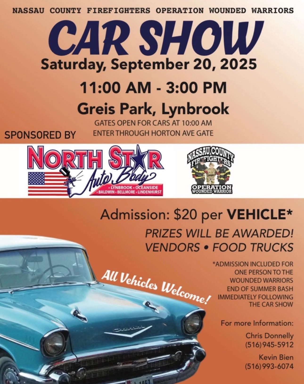 The Nassau County Firefighters Operation Wounded Warriors Car Show, Lynbrook, NY