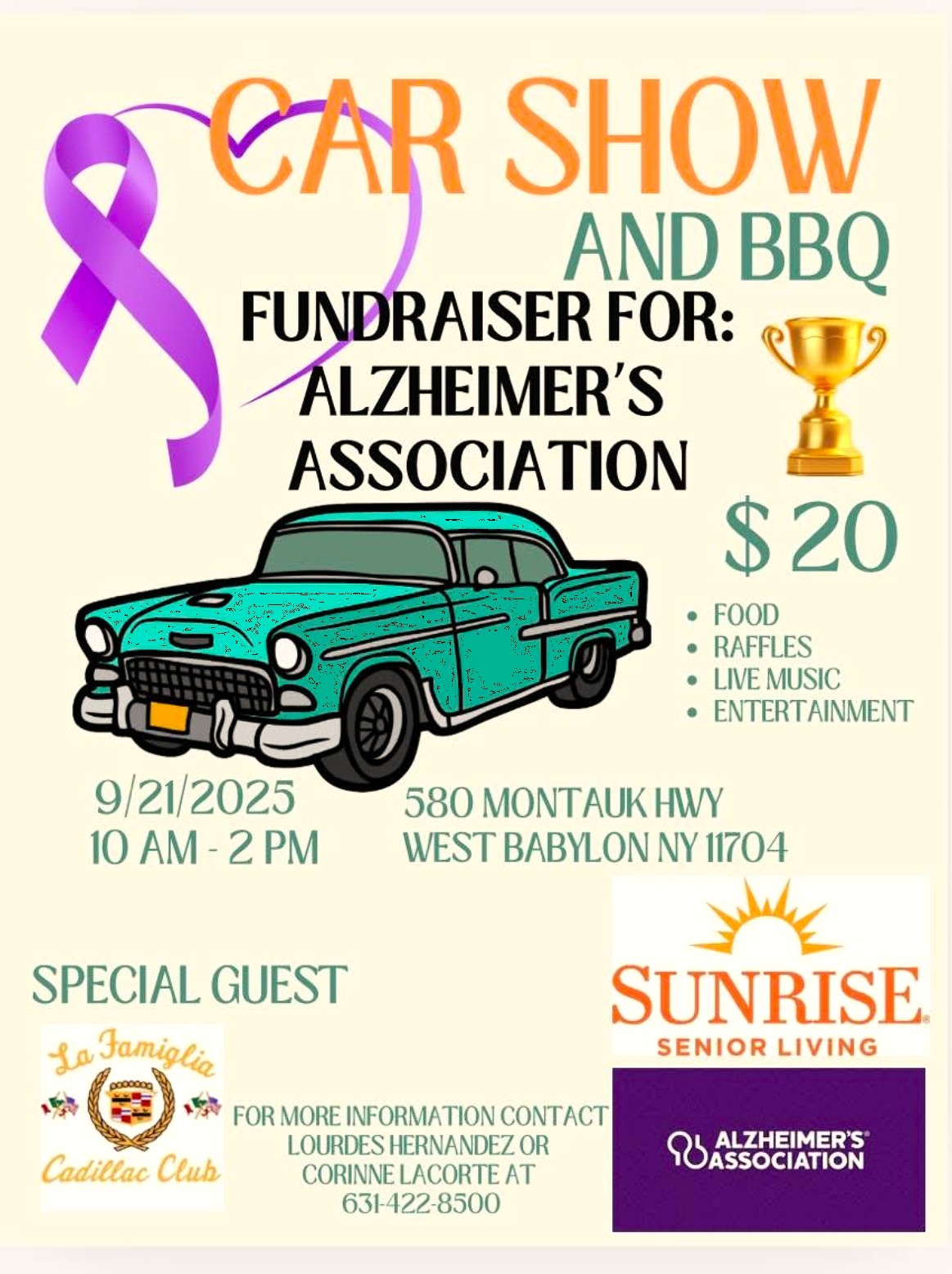 The Alzheimer’s Association Car Show & BBQ, West Babylon, NY