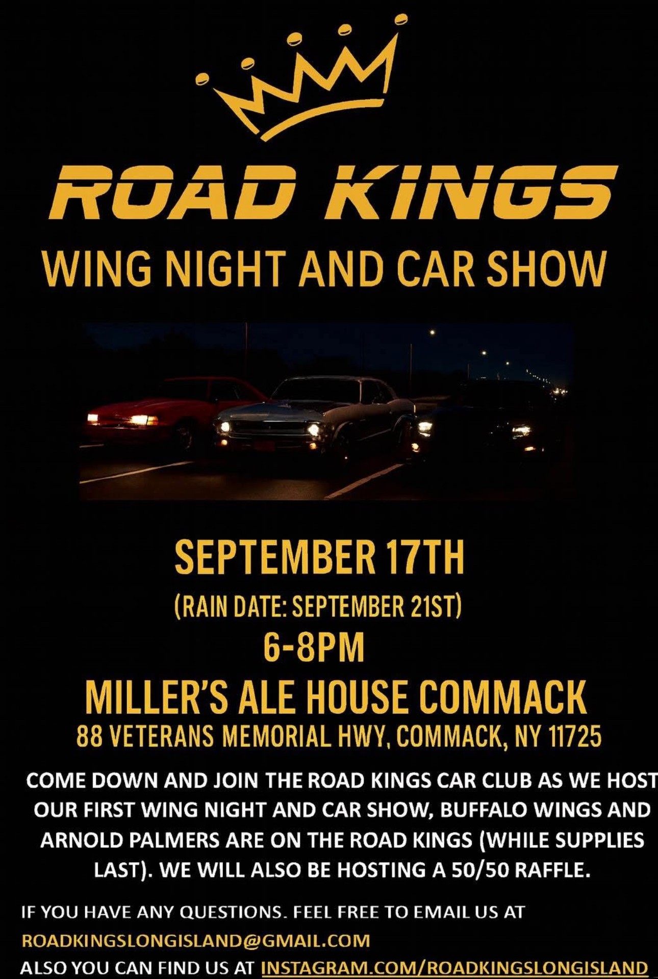 Road Kings Wing Night & Car Show, Commack, NY