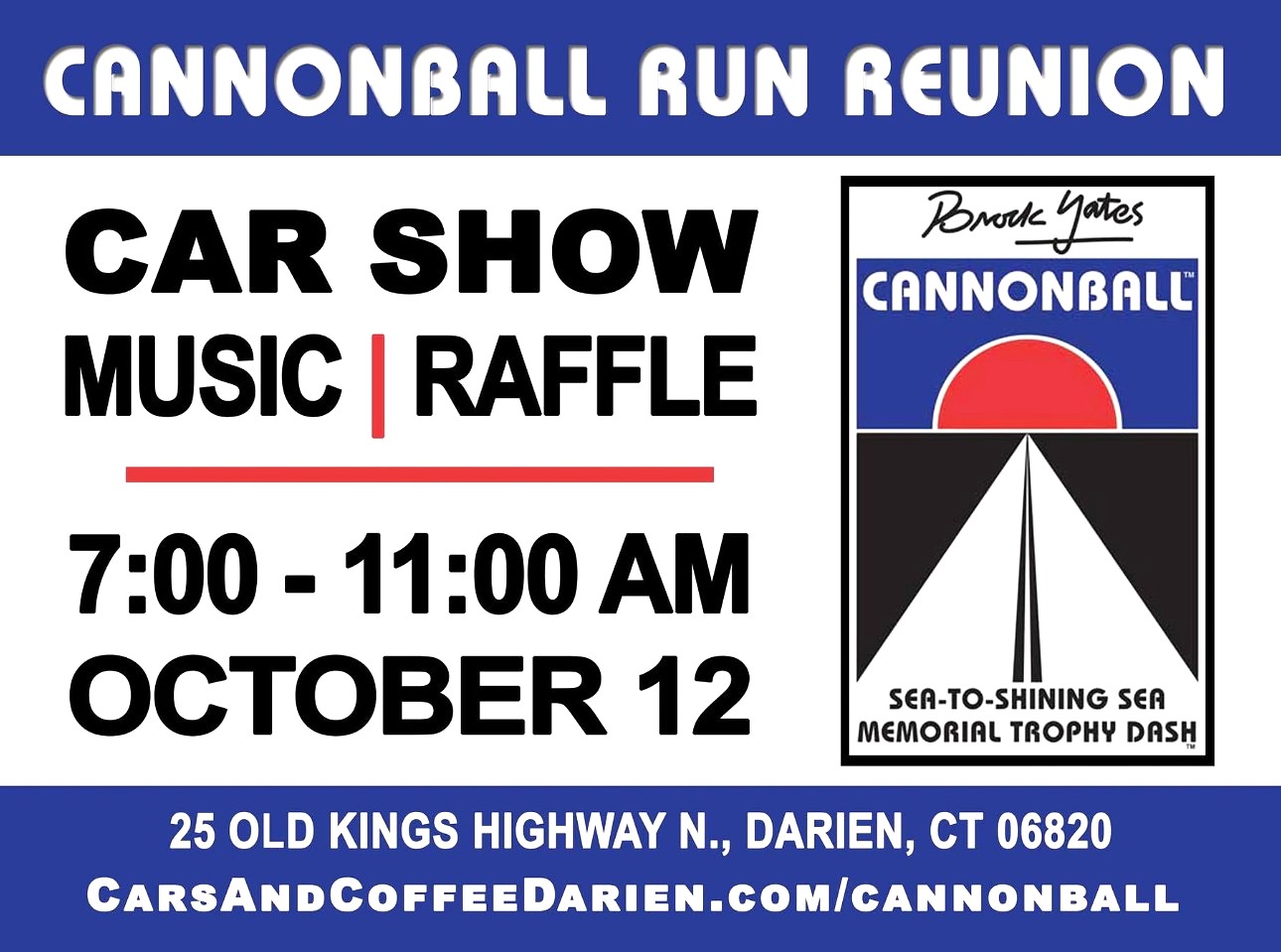 The Cannonball Run Reunion Car Show, Darien, CT.
