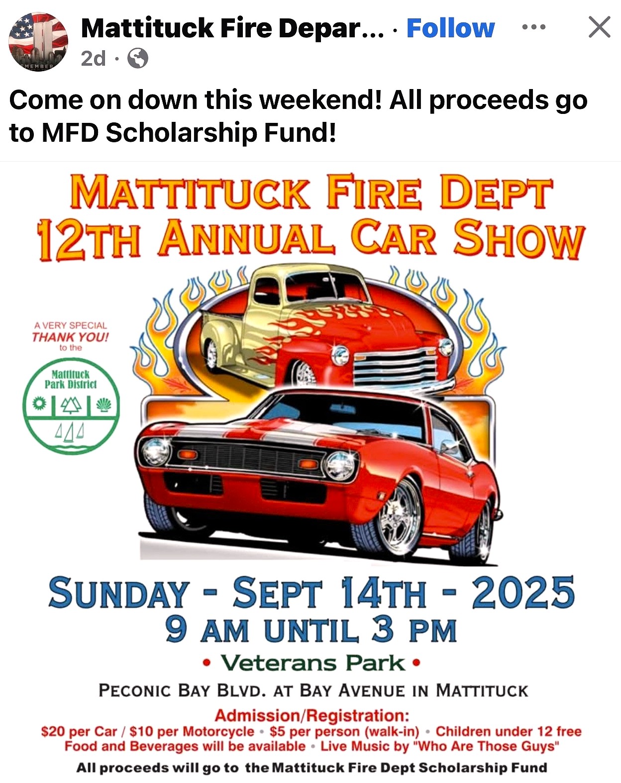 Mattituck Fire Department 12th Annual Car Show, Mattituck, NY