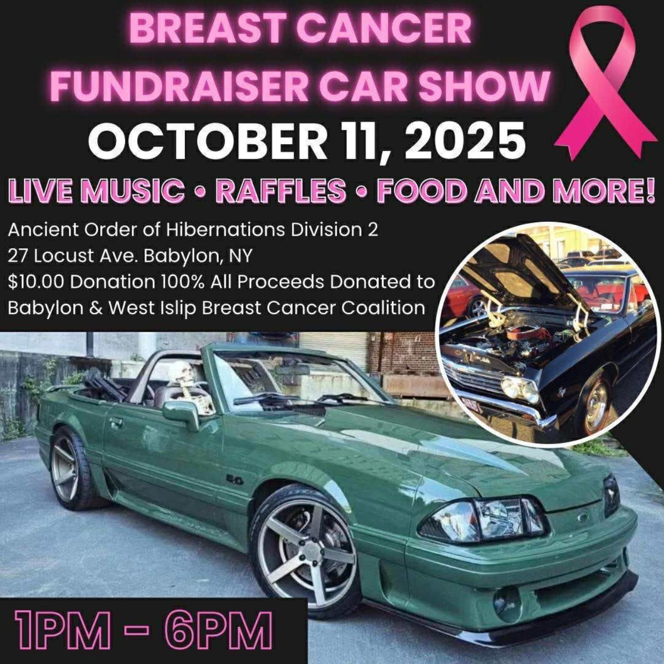 The Breast Cancer Fundraiser Car Show, Babylon, NY