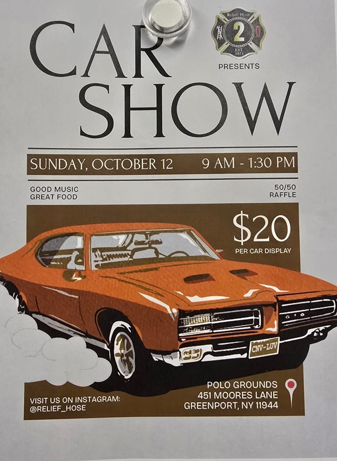 Greenport FD Relief Hose Co. 2 Car Show, Greenport, NY