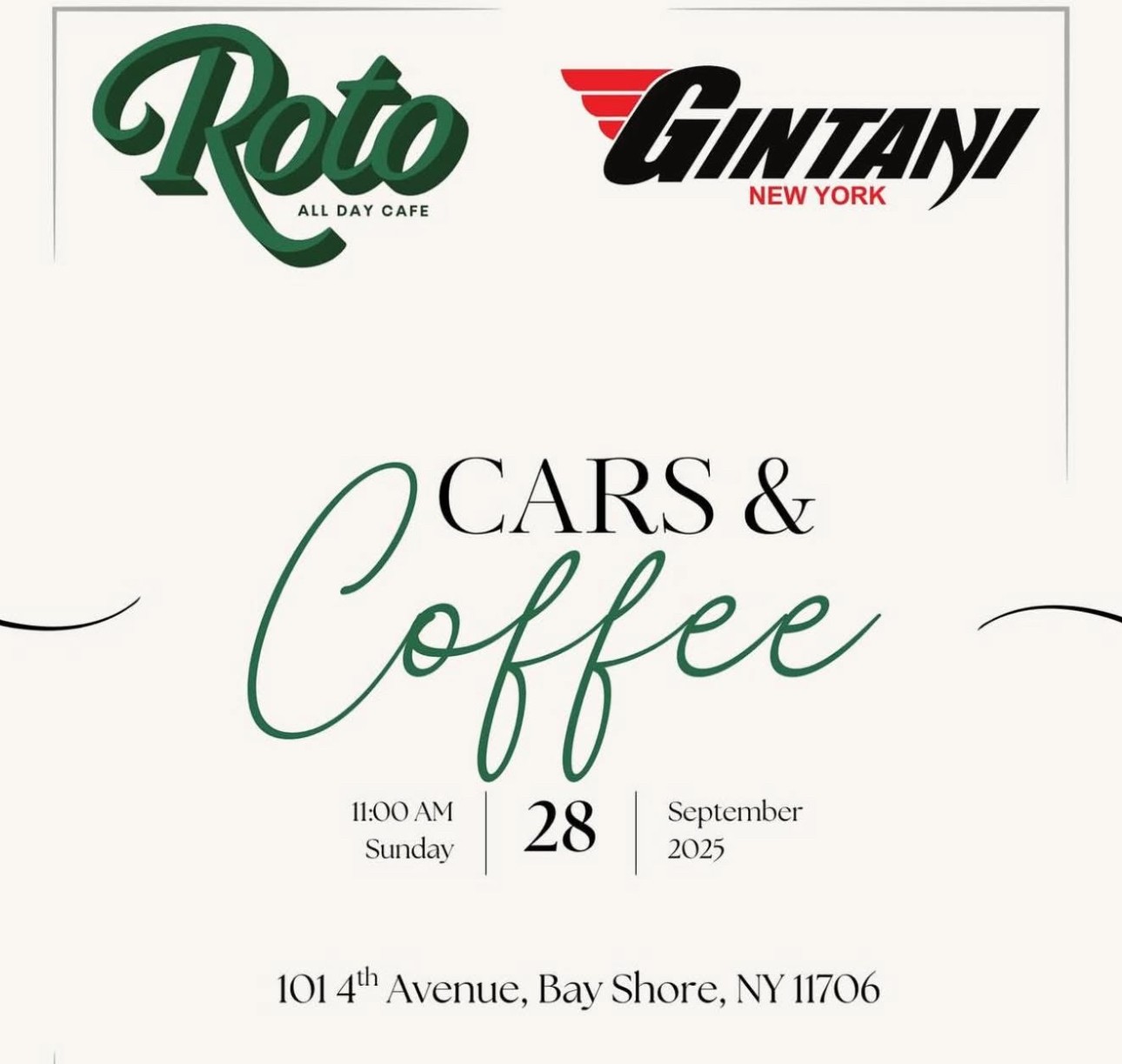Roto All Day Cafe Cars & Coffee, Bay Shore, NY