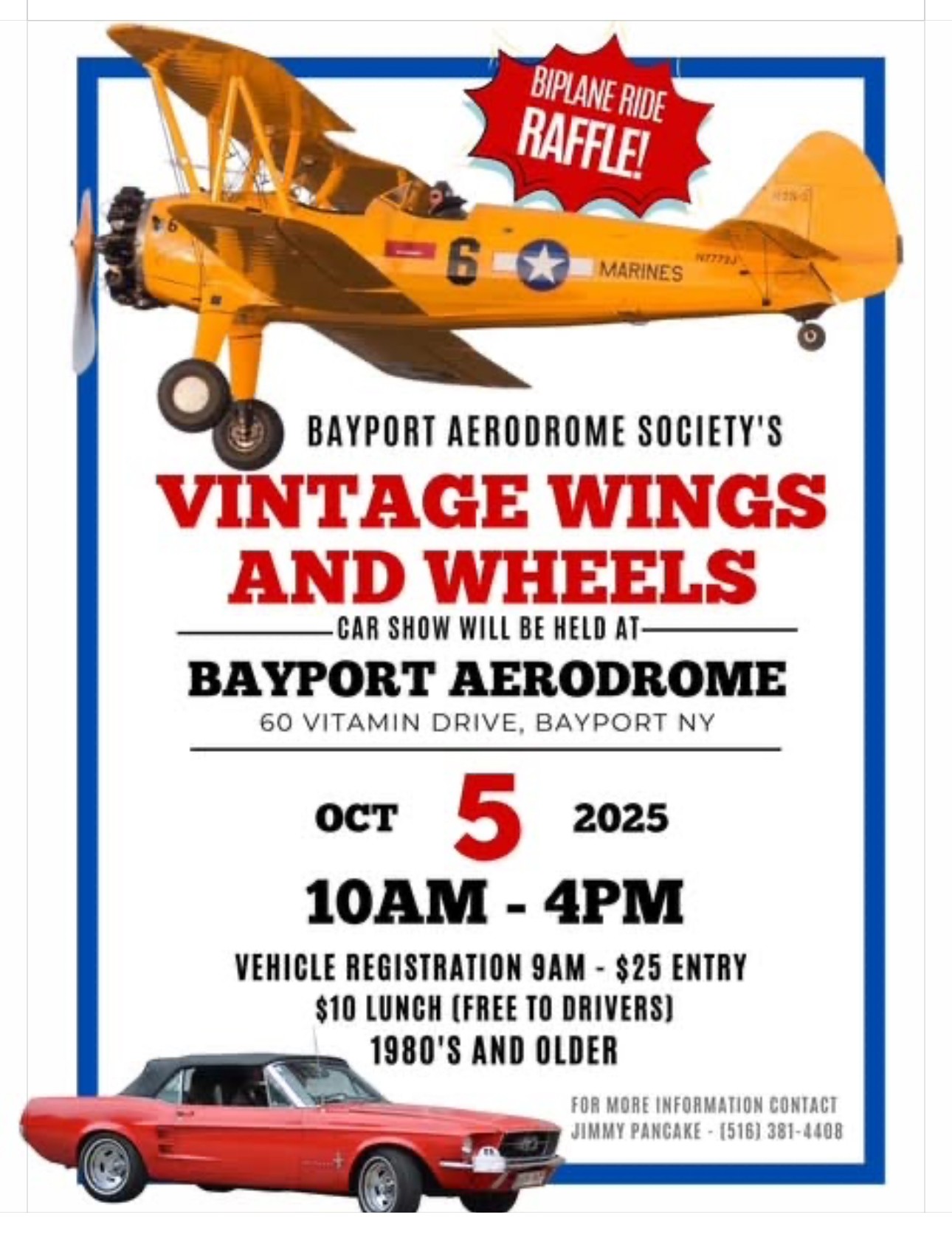 The Vintage Wings & Wheels Car Show, Bayport, NY