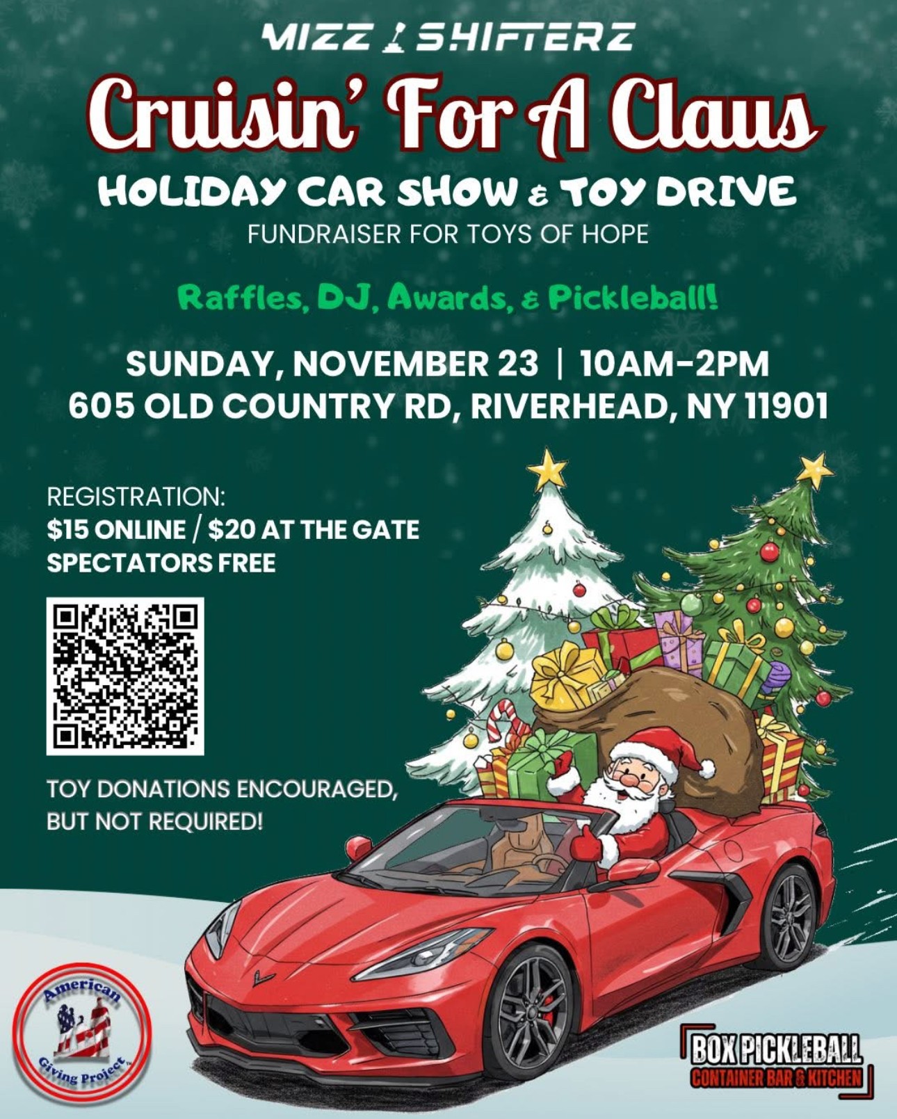 Cruisin For A Claus Holiday Car Show & Toy Drive, Riverhead, NY