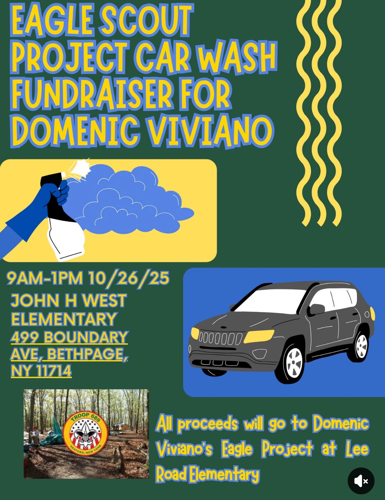 The Eagle Scout Project Car Wash Fundraiser, Bethpage, NY