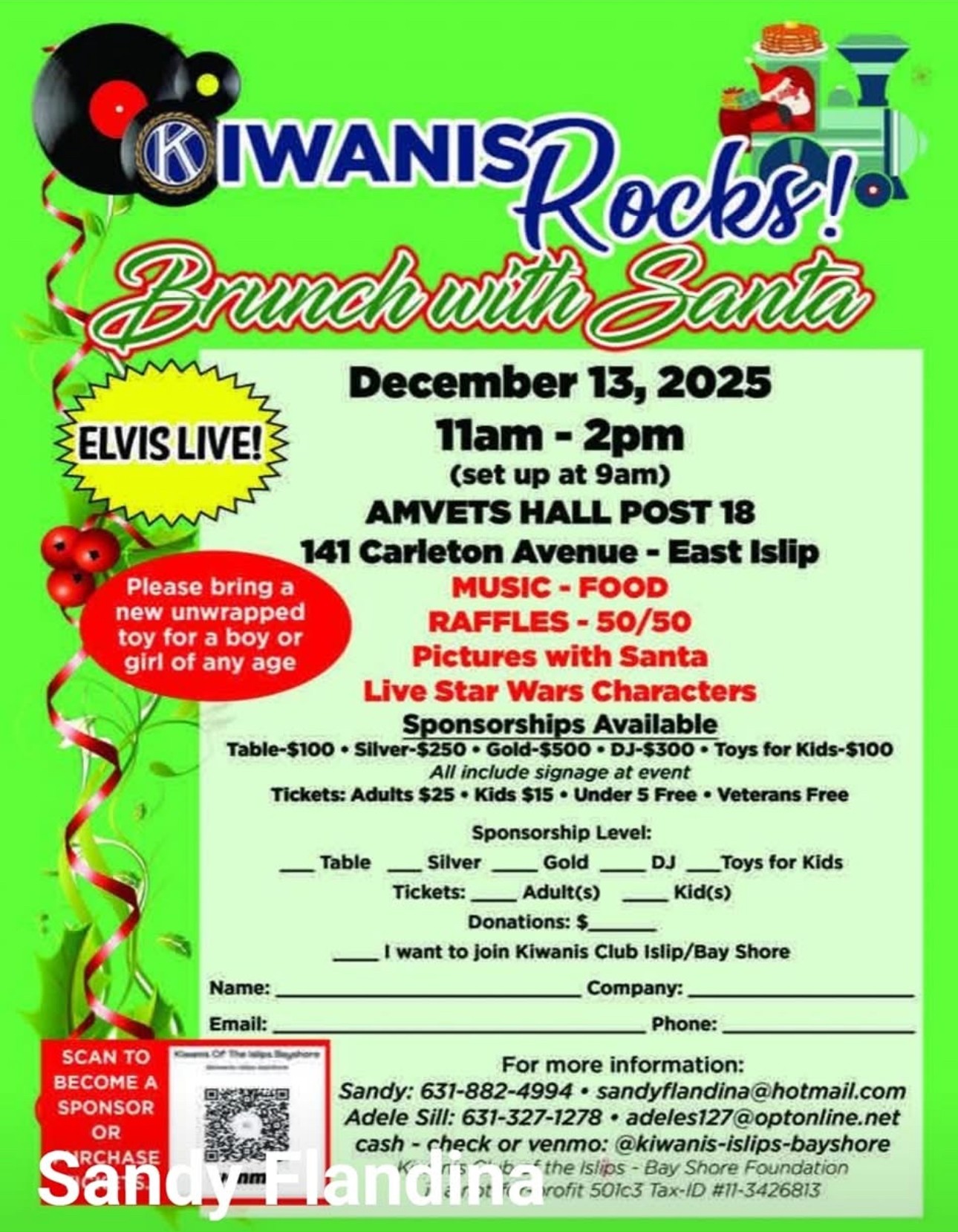 The Kiwanis Rocks Brunch with Santa Party, East Islip, NY