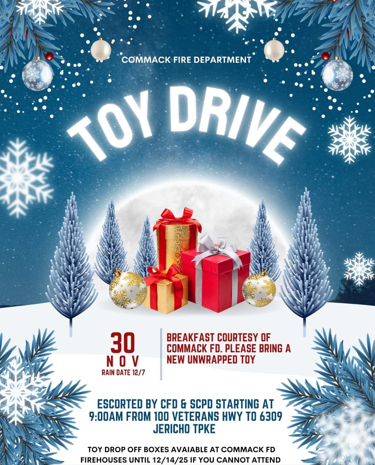 The Commack Fire Department Toy Drive, Commack, NY