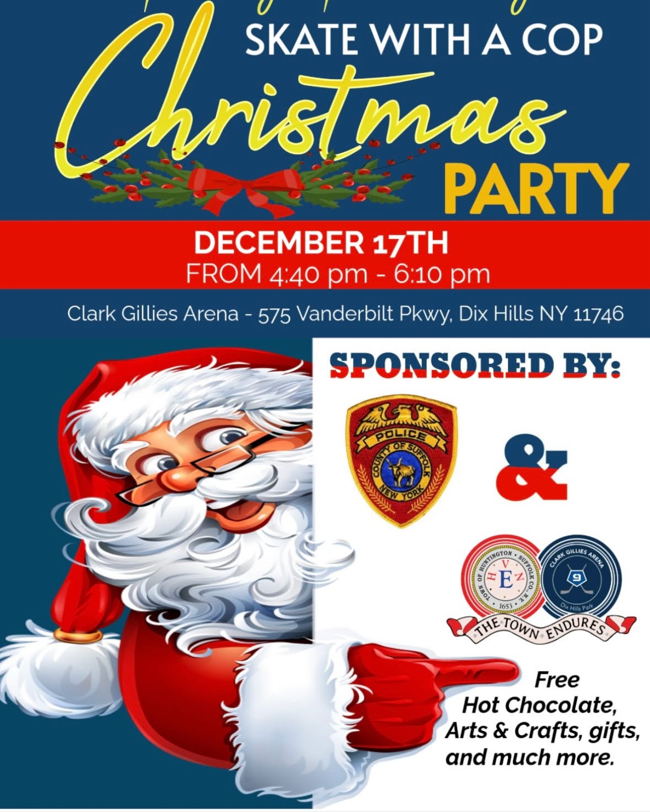 SCPD Skate with a Cop Christmas Party, Dix Hills, NY