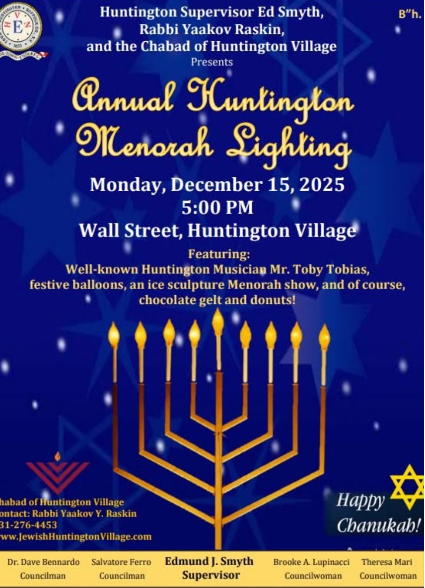 The Annual Huntington Menorah Lighting, Huntington, NY