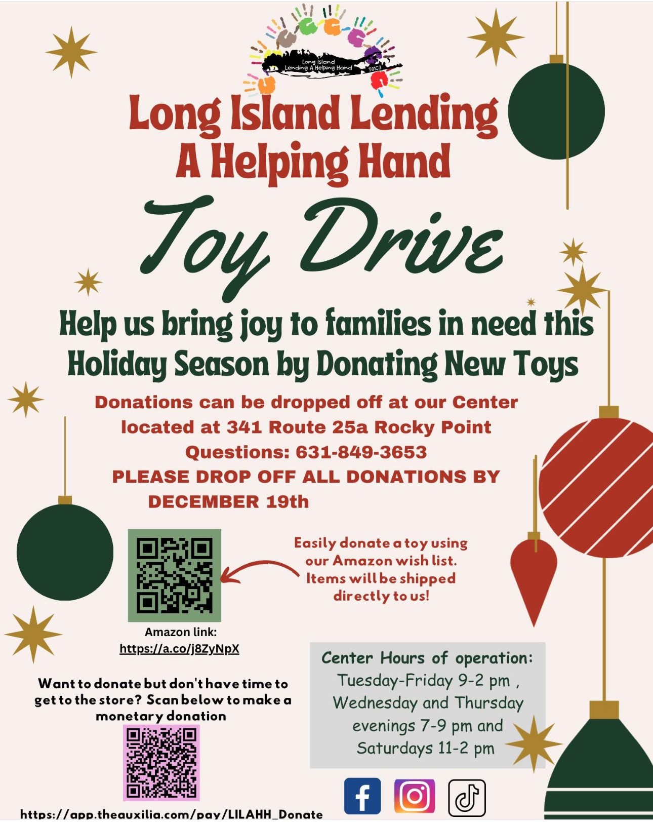 The Long Island Helping Hand Toy Drive, Rocky Point, NY