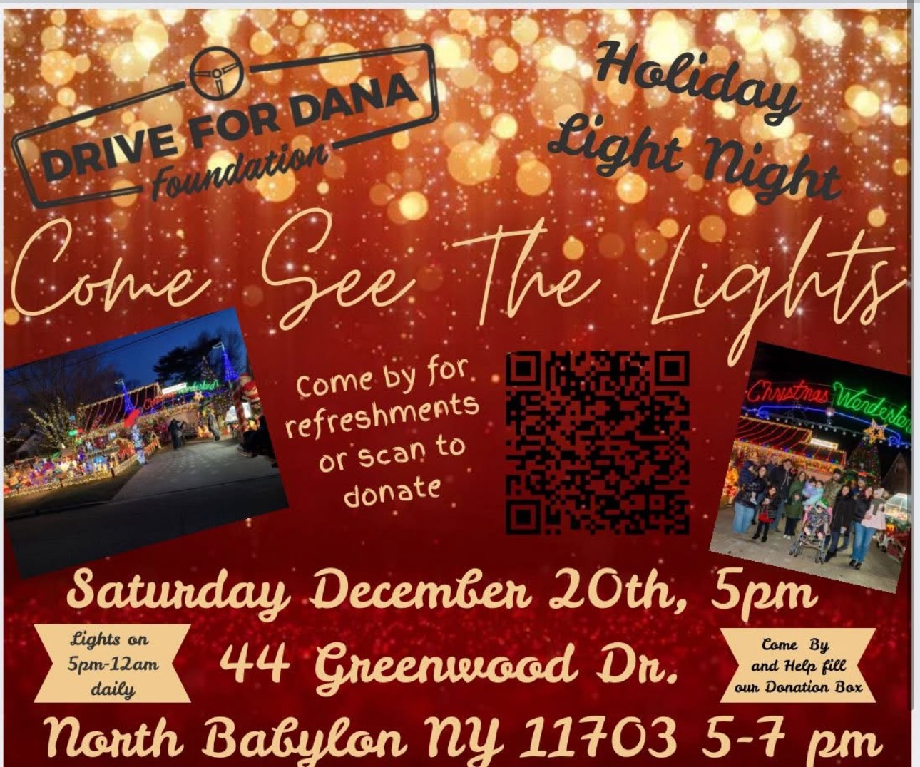 Drive for Dana Foundation Holiday Light Night, North Babylon, NY